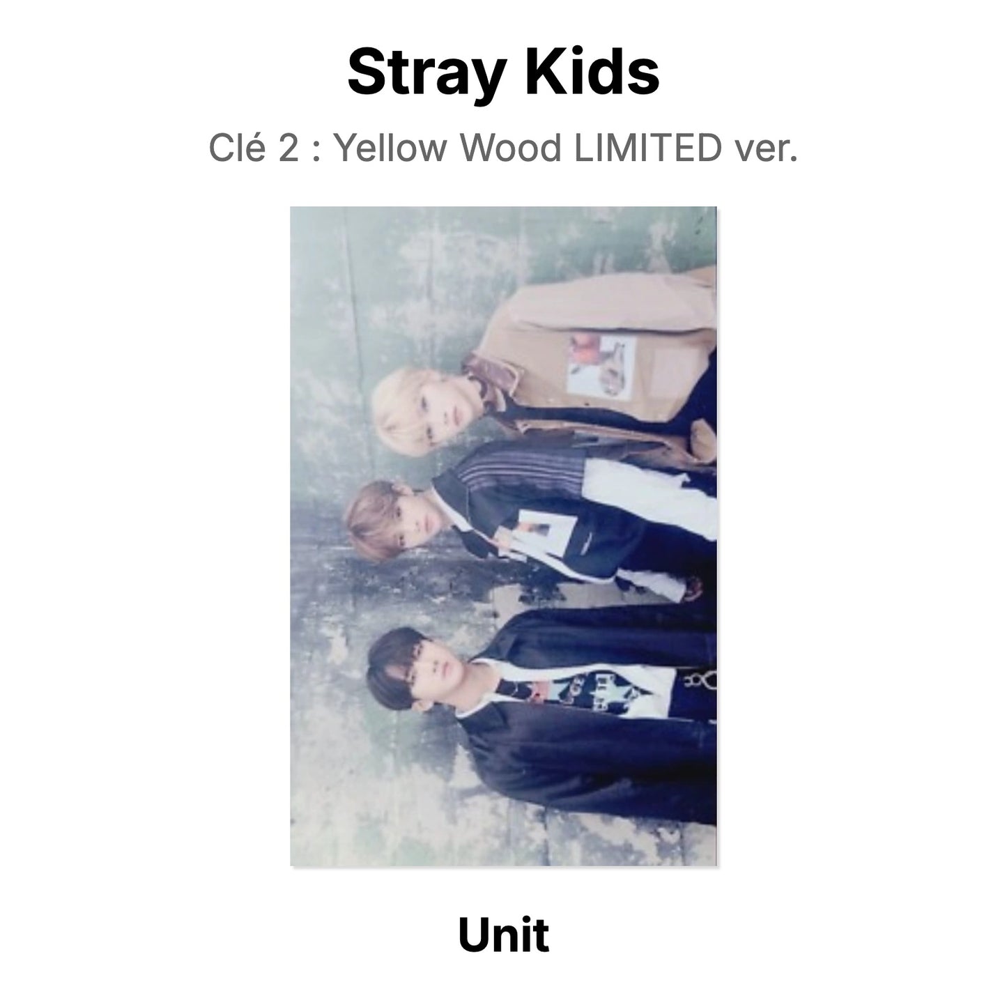 Stray Kids Clé 2 : Yellow Wood LIMITED ver. Official Photocard