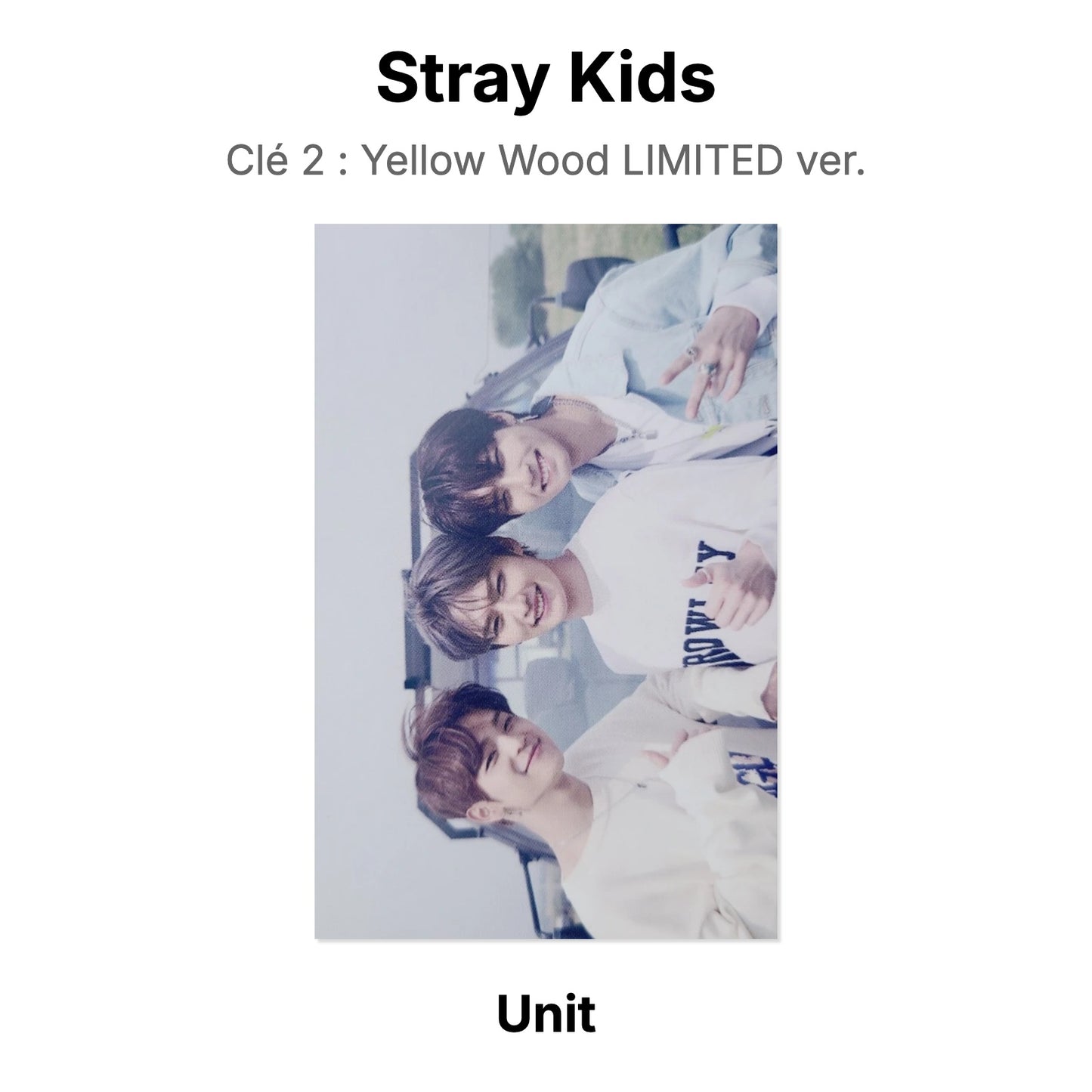 Stray Kids Clé 2 : Yellow Wood LIMITED ver. Official Photocard
