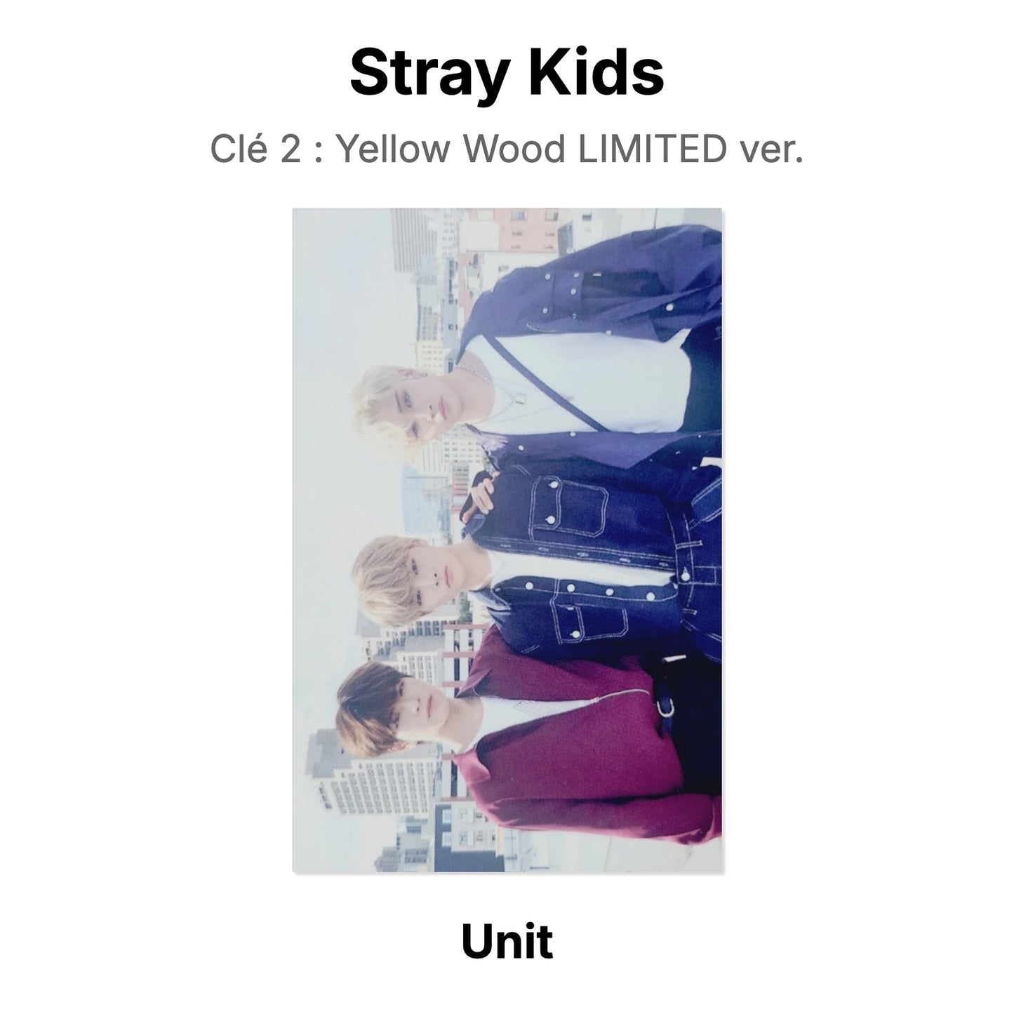 Stray Kids Clé 2 : Yellow Wood LIMITED ver. Official Photocard