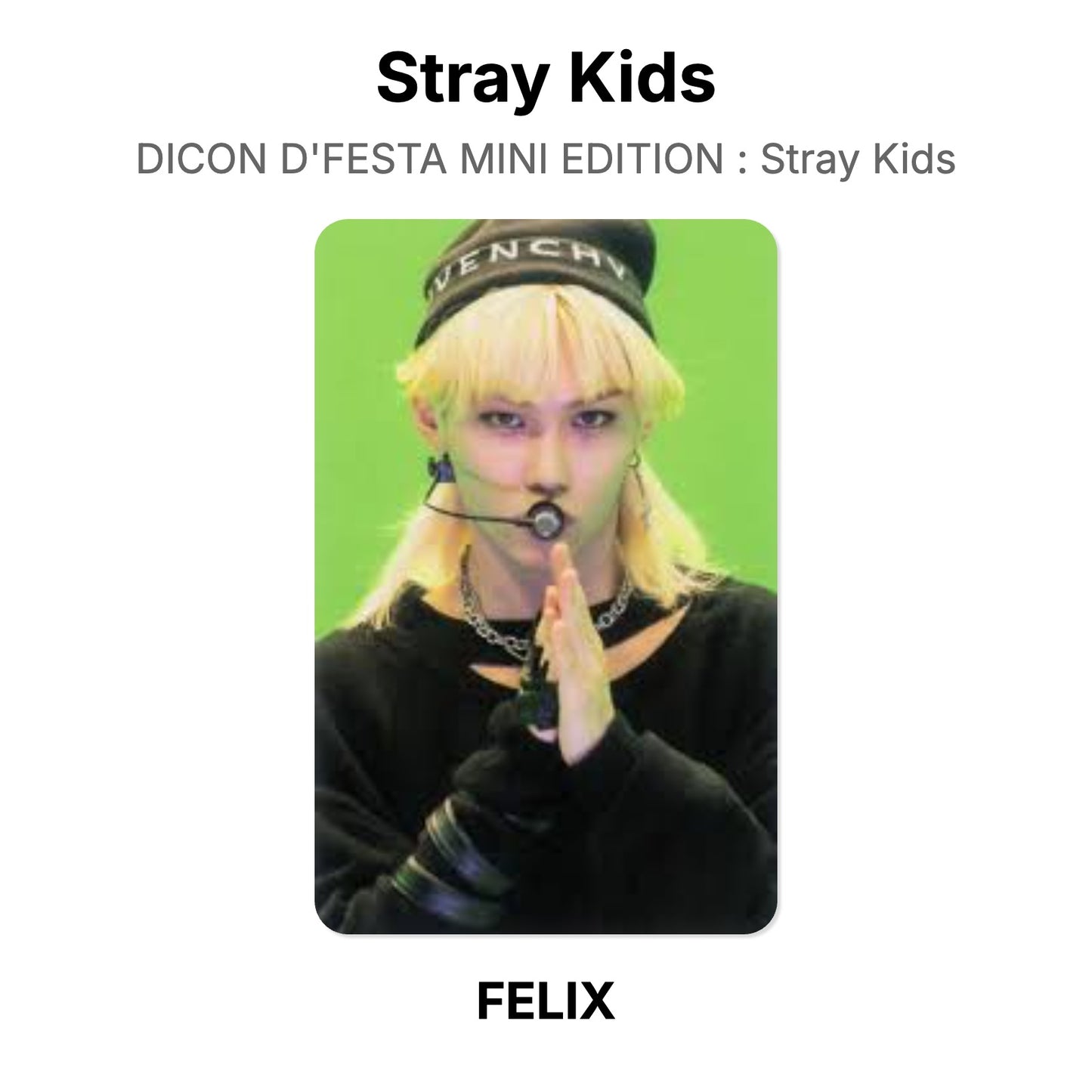 Stray Kids DICON D'FESTA MINI EDITION : Stray Kids Offizielle Photocard