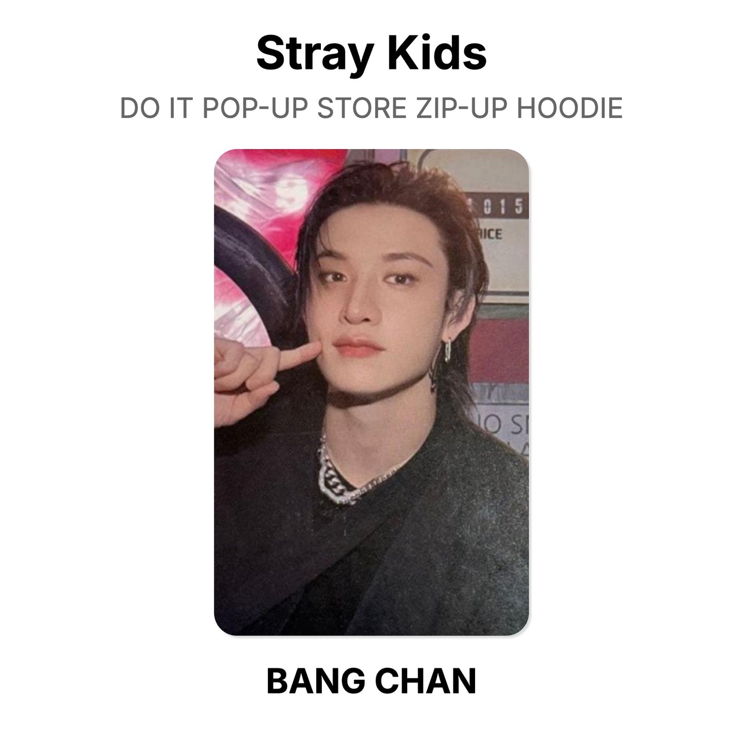 Stray Kids DO IT POP-UP STORE ZIP-UP HOODIE Official Photocard
