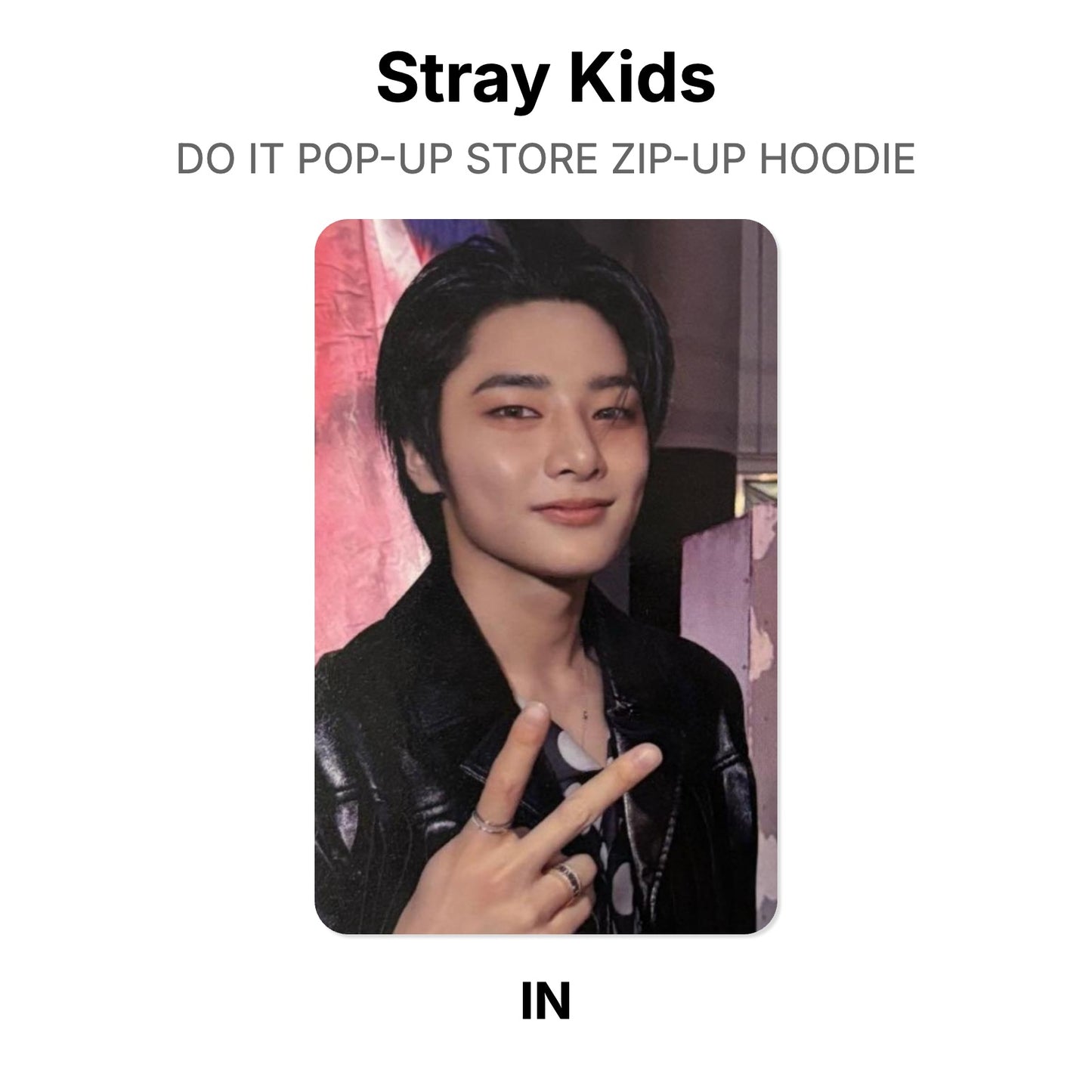Stray Kids DO IT POP-UP STORE ZIP-UP HOODIE Official Photocard
