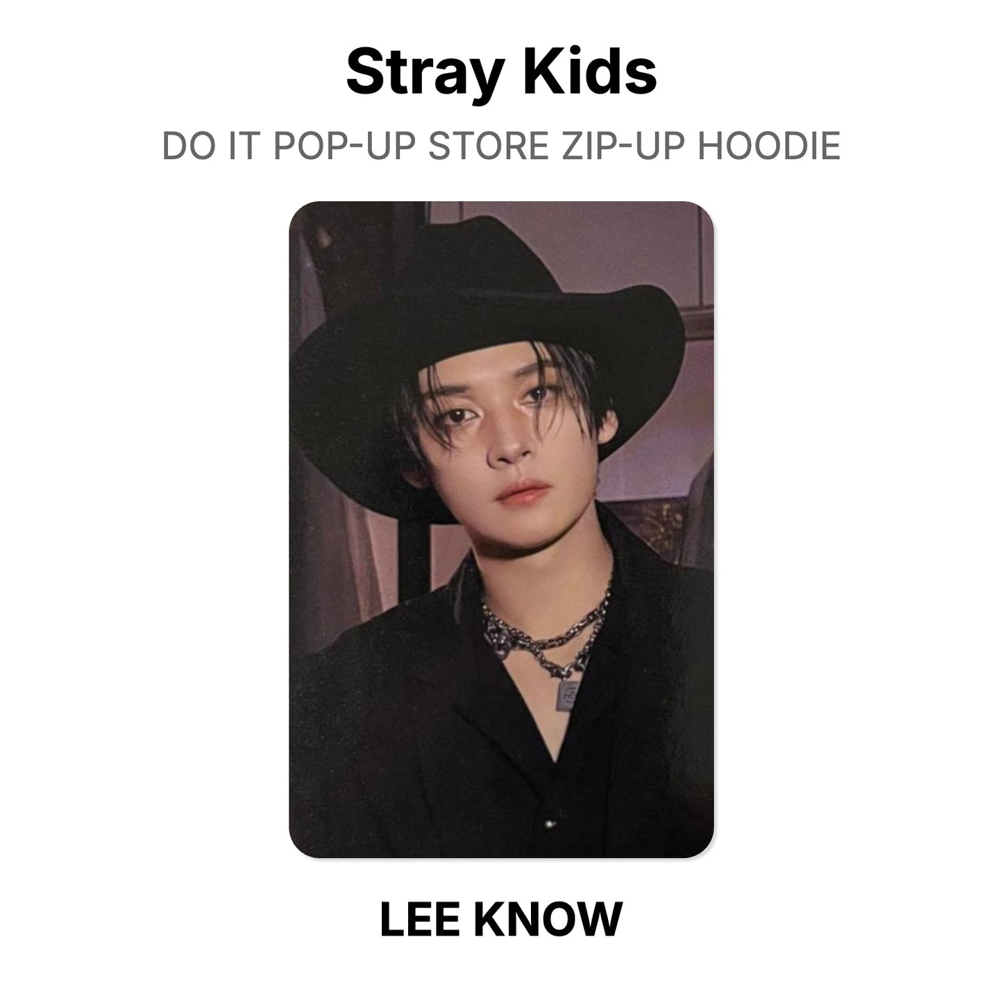 Stray Kids DO IT POP-UP STORE ZIP-UP HOODIE Official Photocard