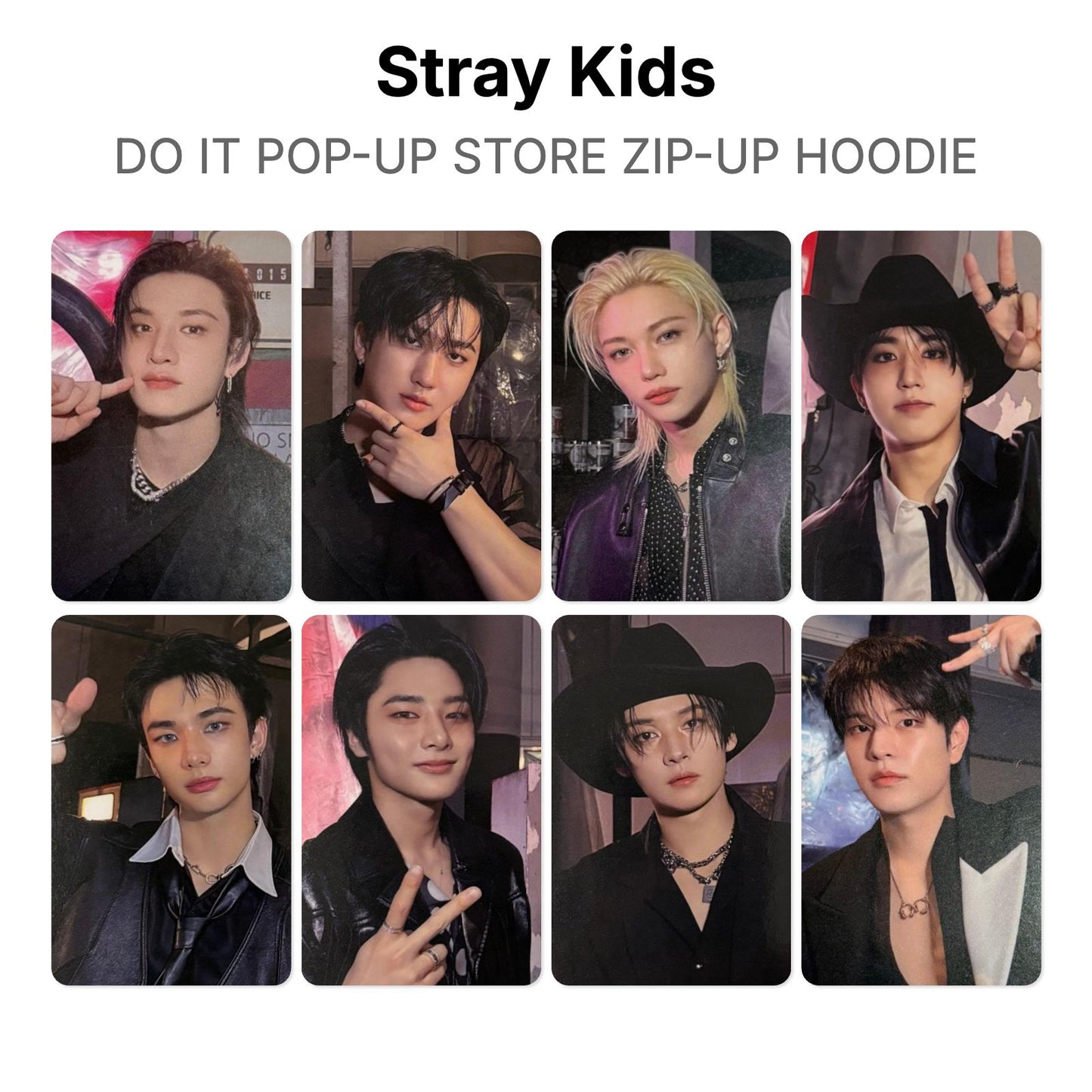 Stray Kids DO IT POP-UP STORE ZIP-UP HOODIE Official Photocard