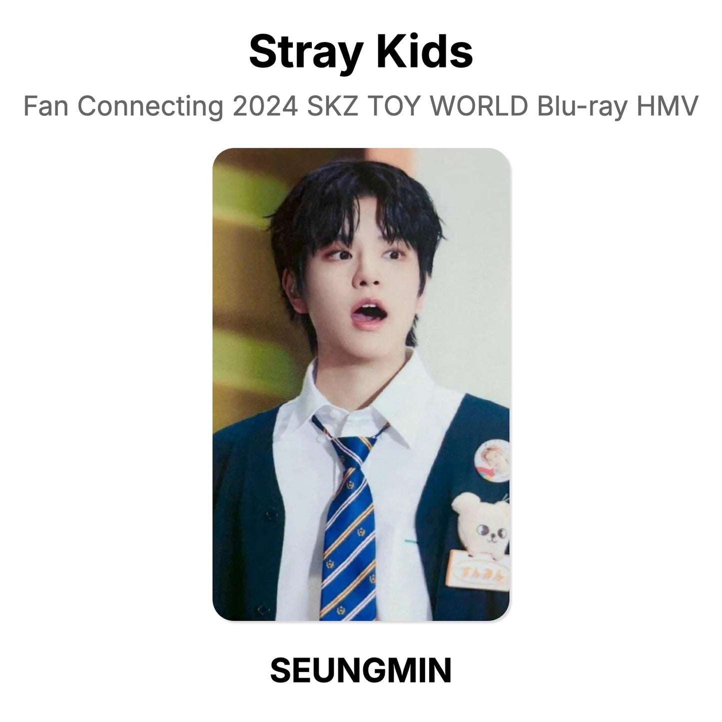 Stray Kids Fan Connecting 2024 SKZ TOY WORLD Blu-ray HMV photocard ufficiale