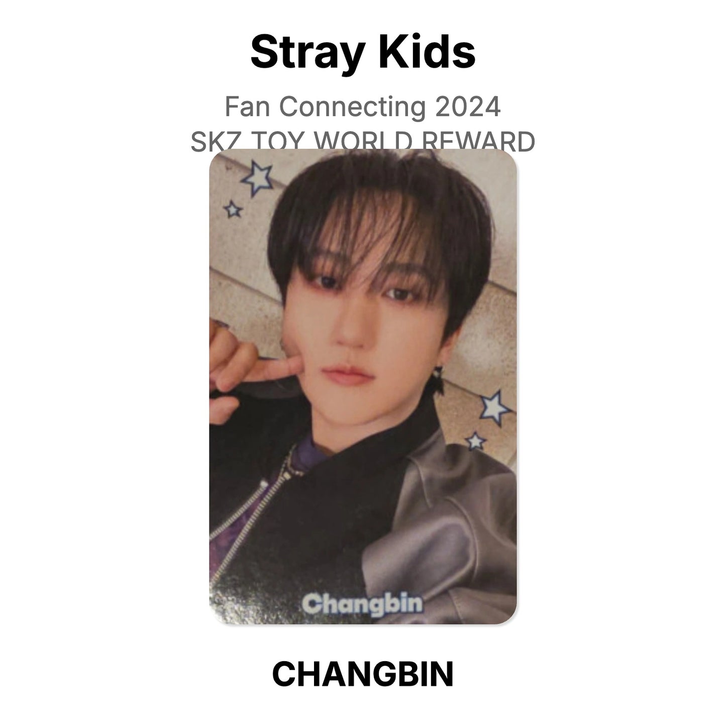 Stray Kids Fan Connecting 2024 SKZ TOY WORLD REWARD photocard oficial