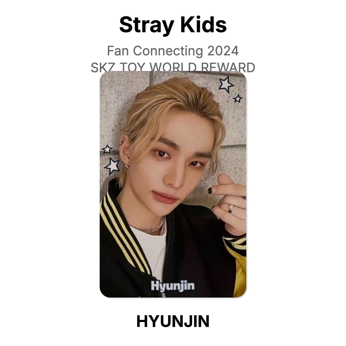 Stray Kids Fan Connecting 2024 SKZ TOY WORLD REWARD photocard oficial