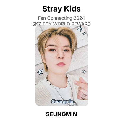 Stray Kids Fan Connecting 2024 SKZ TOY WORLD REWARD photocard oficial
