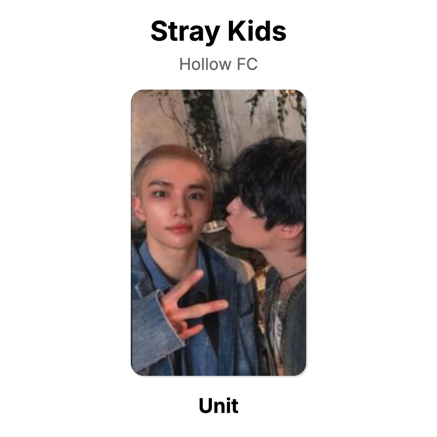 Stray Kids Hollow FC โฟโต้การ์ดของแท้