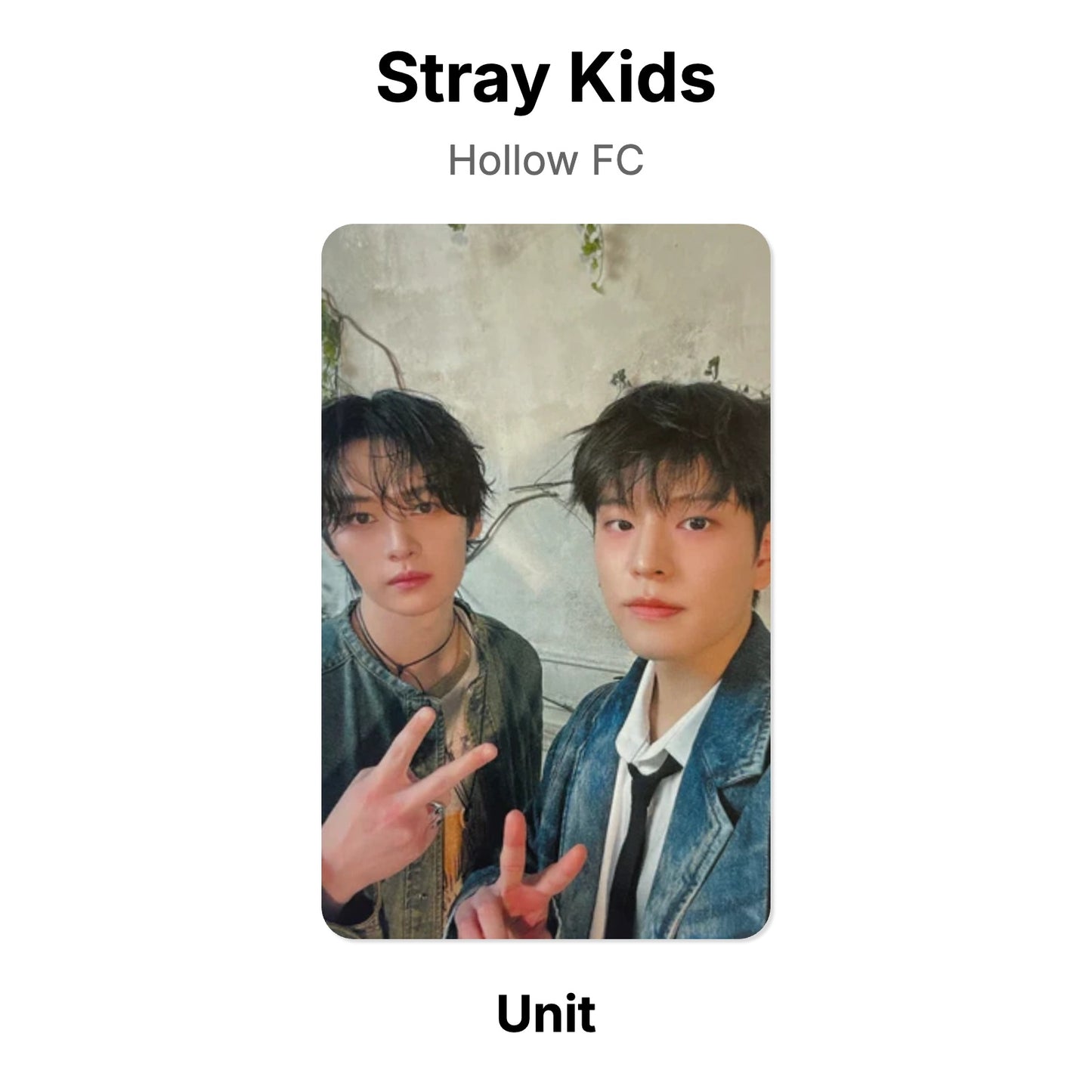 Stray Kids Hollow FC โฟโต้การ์ดของแท้