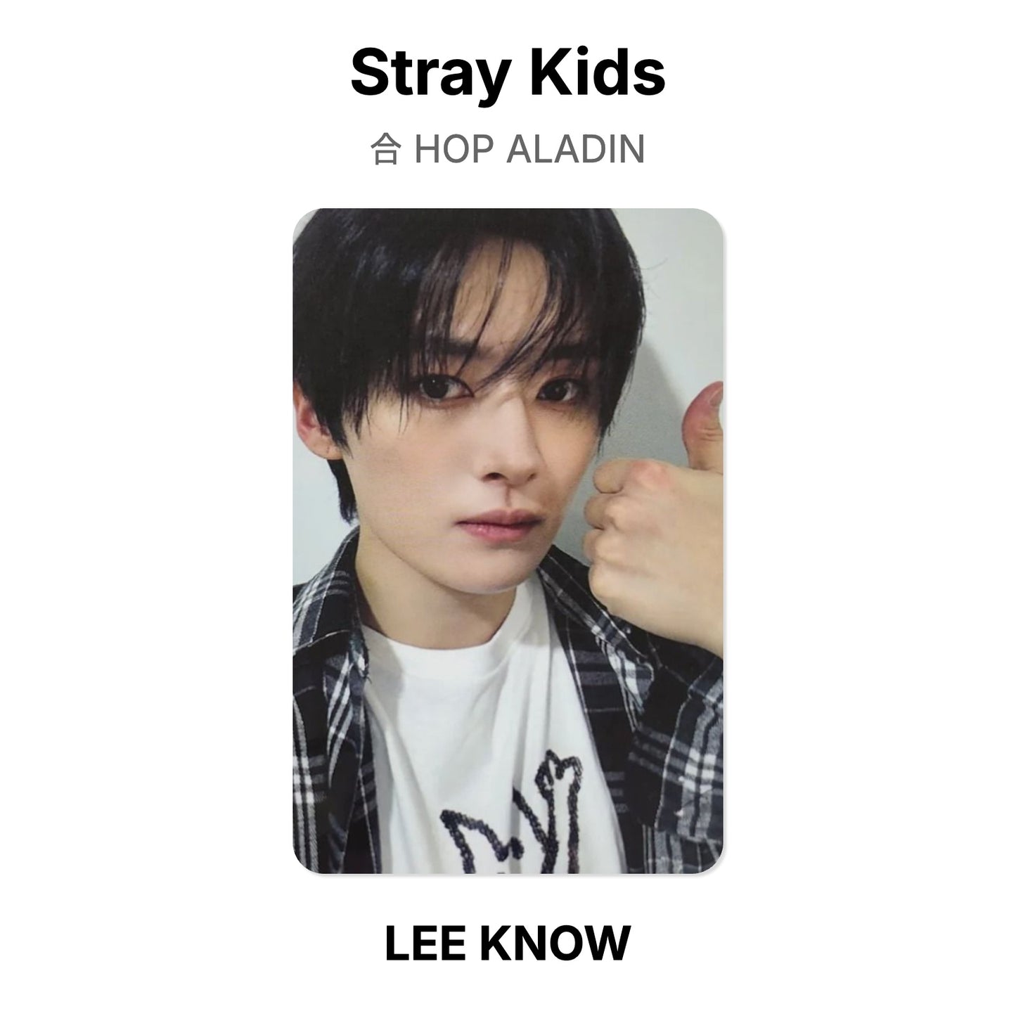 Stray Kids 合 HOP ALADIN photocard chính hãng