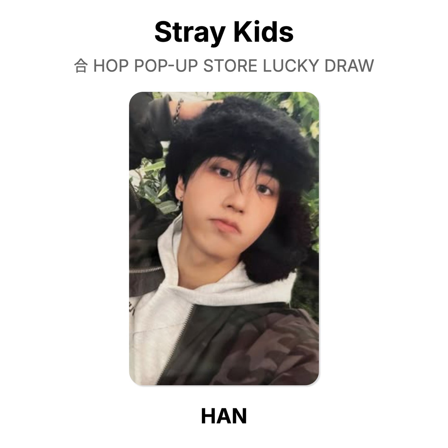 Stray Kids 合 HOP POP-UP STORE LUCKY DRAW photocard officielle