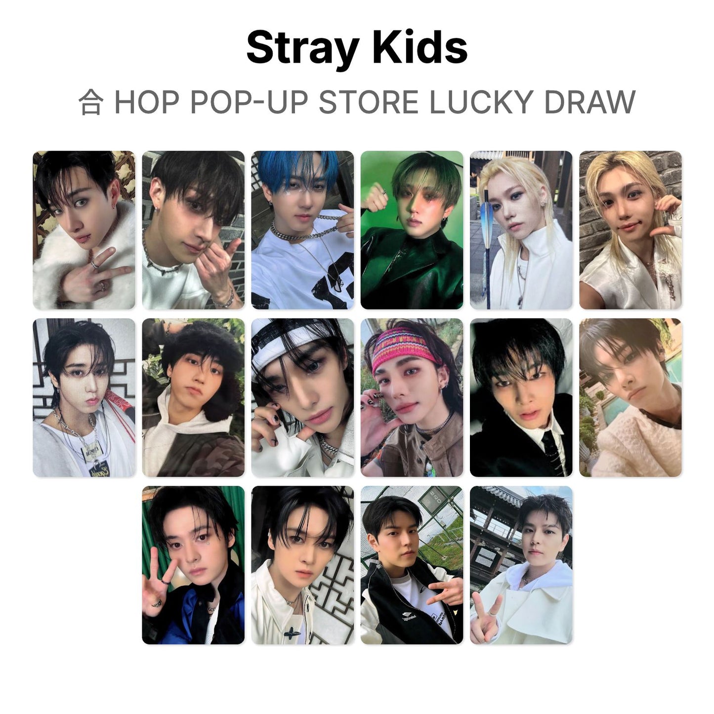 Stray Kids 合 HOP POP-UP STORE LUCKY DRAW photocard officielle