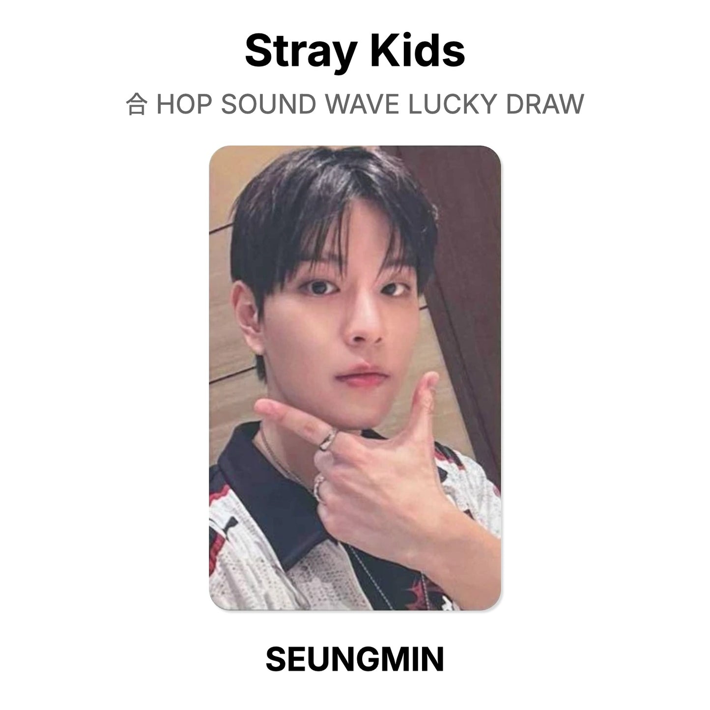Stray Kids 合 HOP SOUND WAVE LUCKY DRAW photocard officielle