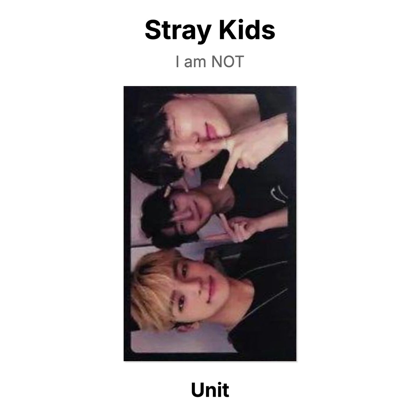 Stray Kids I am NOT photocard ufficiale