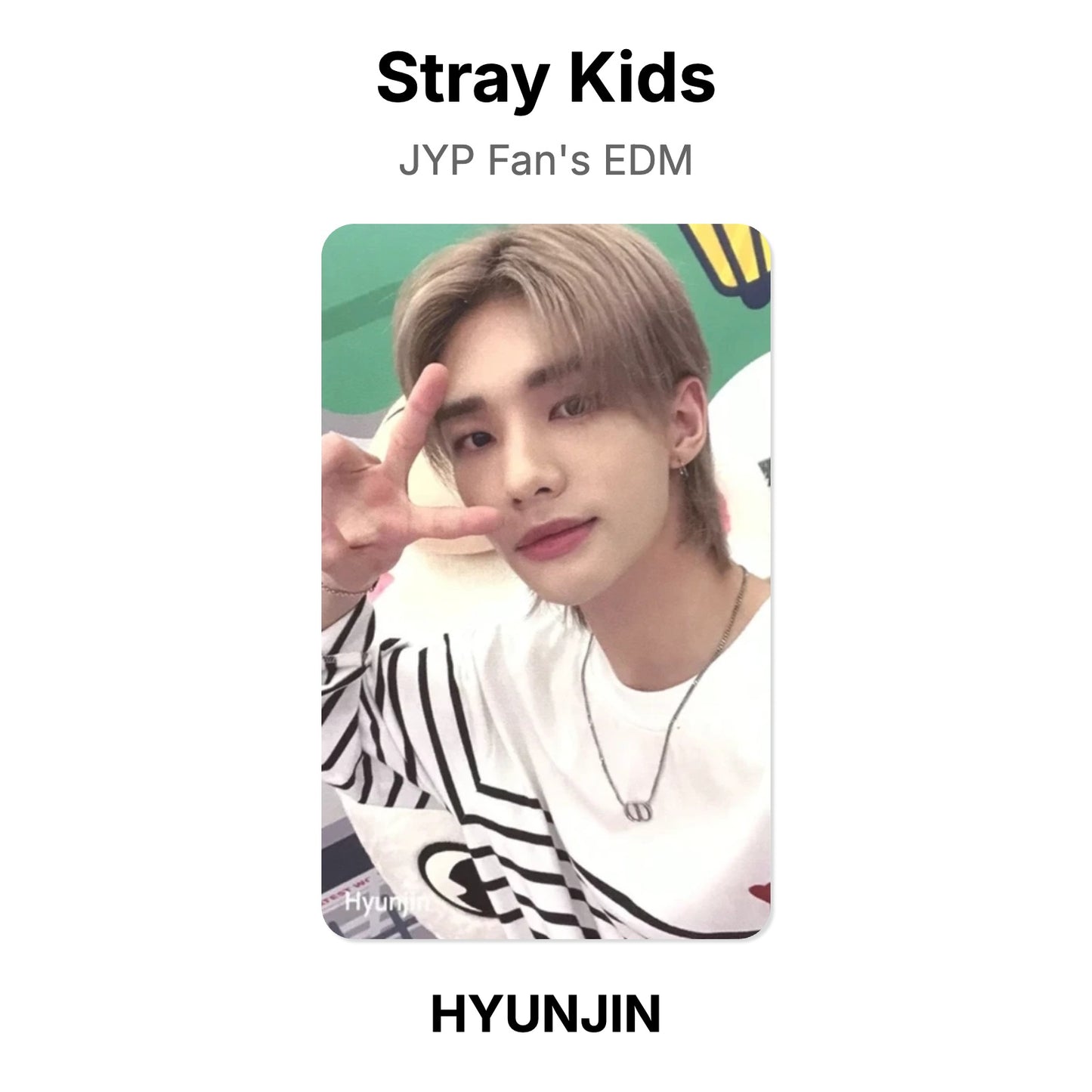 Stray Kids JYP Fan's EDM photocard oficial