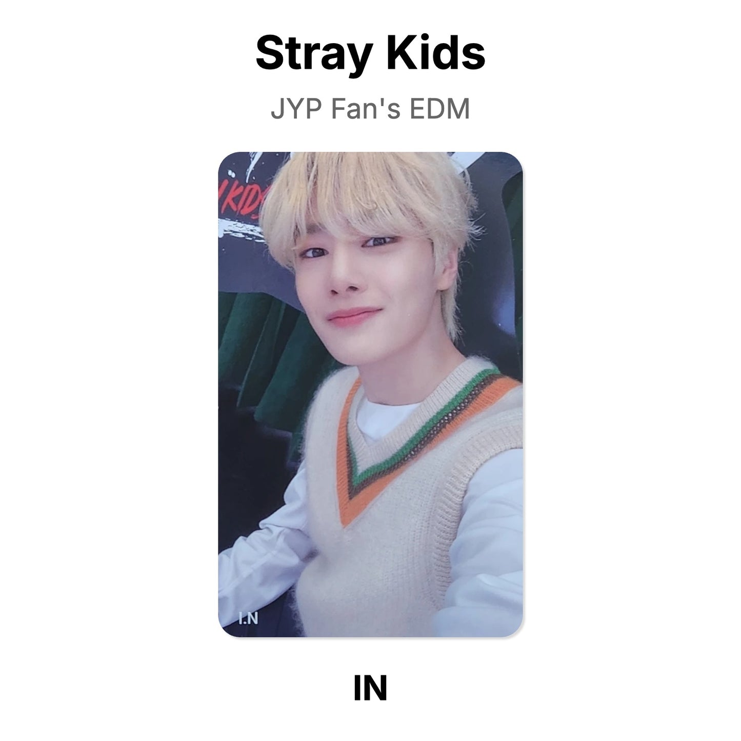 Stray Kids JYP Fan's EDM photocard oficial
