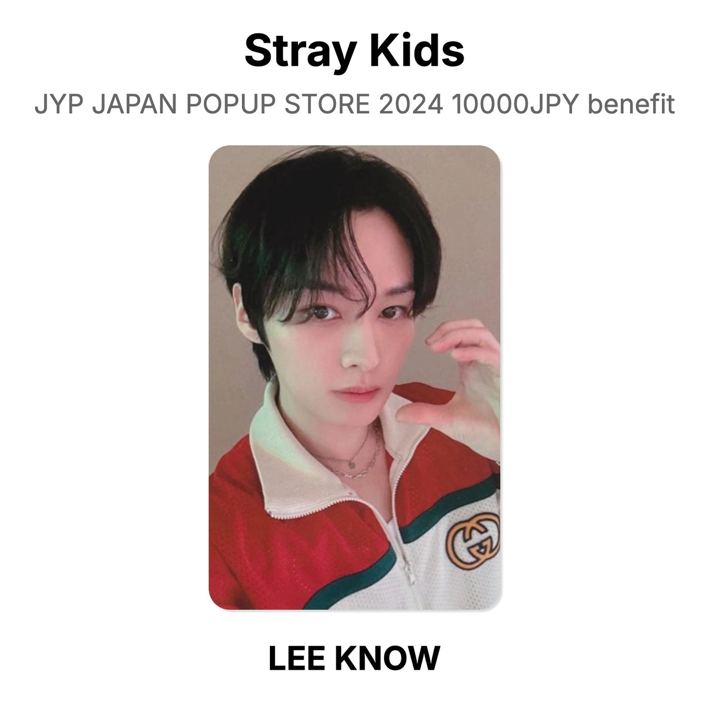 Stray Kids JYP JAPAN POPUP STORE 2024 10000JPY benefit 公式フォトカード
