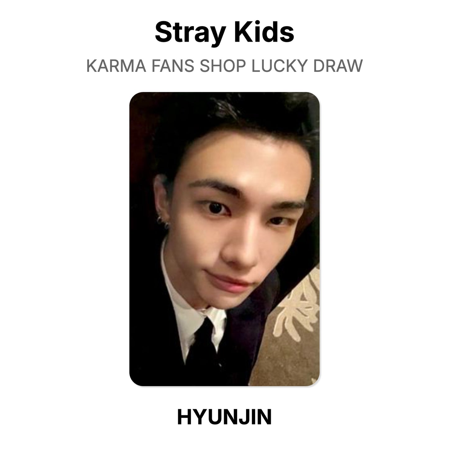 Stray Kids KARMA FANS SHOP LUCKY DRAW photocard oficial