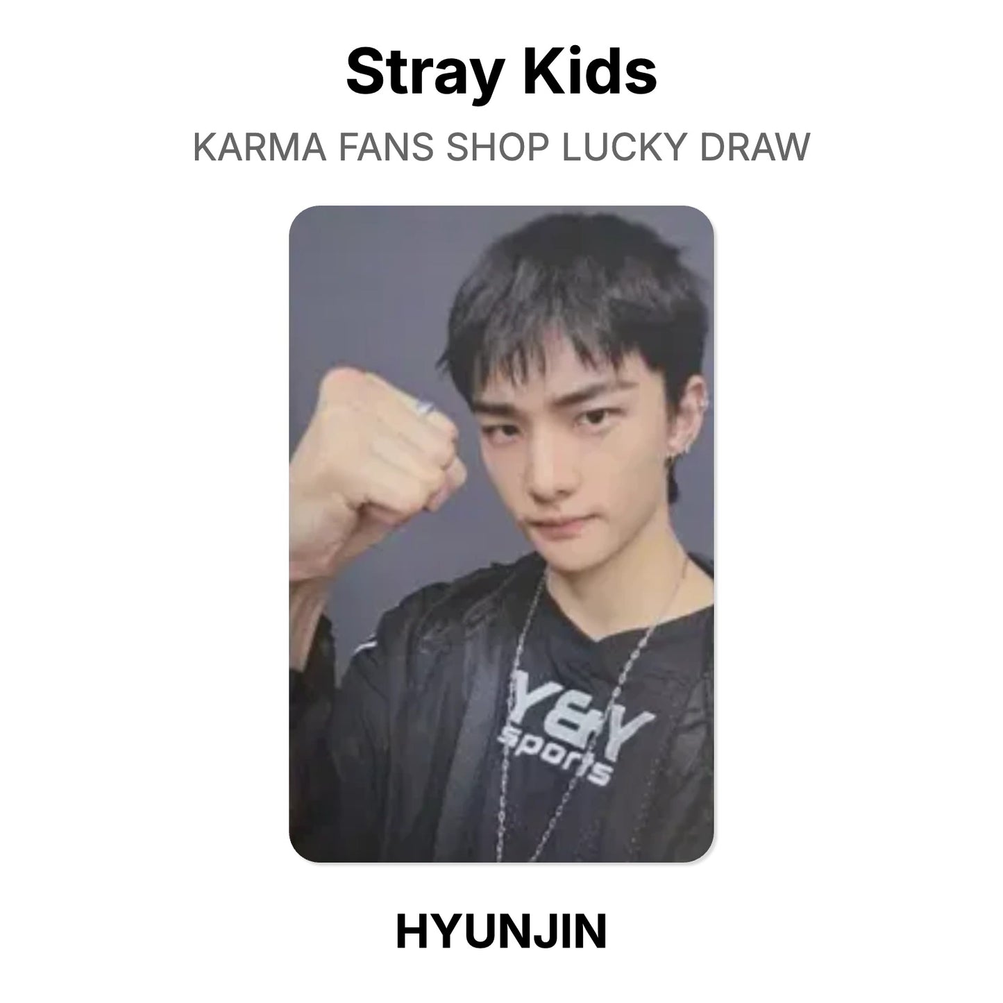 Stray Kids KARMA FANS SHOP LUCKY DRAW photocard oficial