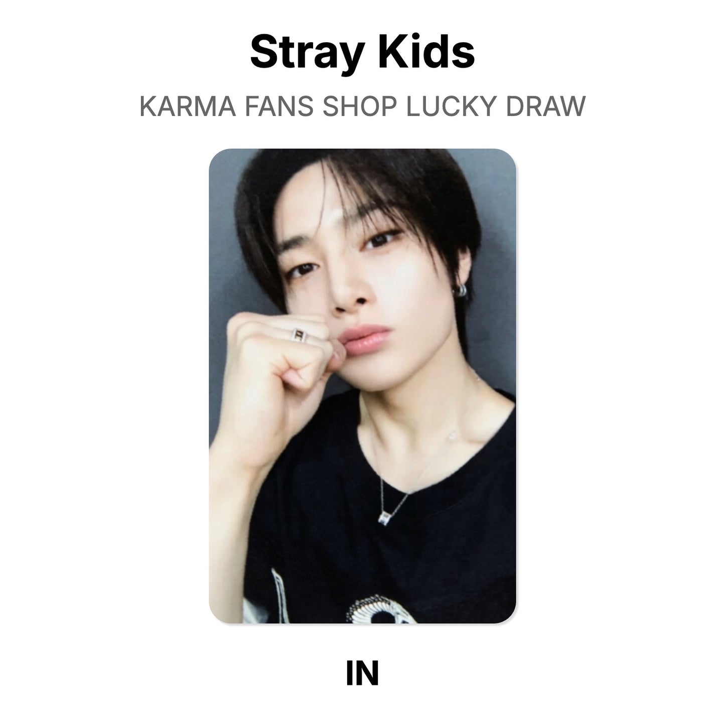 Stray Kids KARMA FANS SHOP LUCKY DRAW photocard oficial