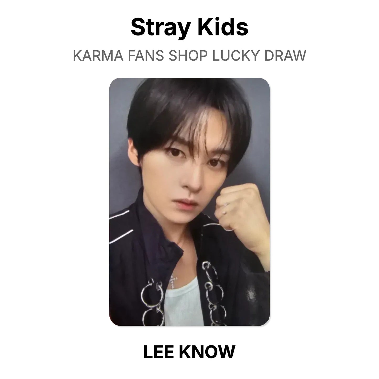 Stray Kids KARMA FANS SHOP LUCKY DRAW photocard oficial