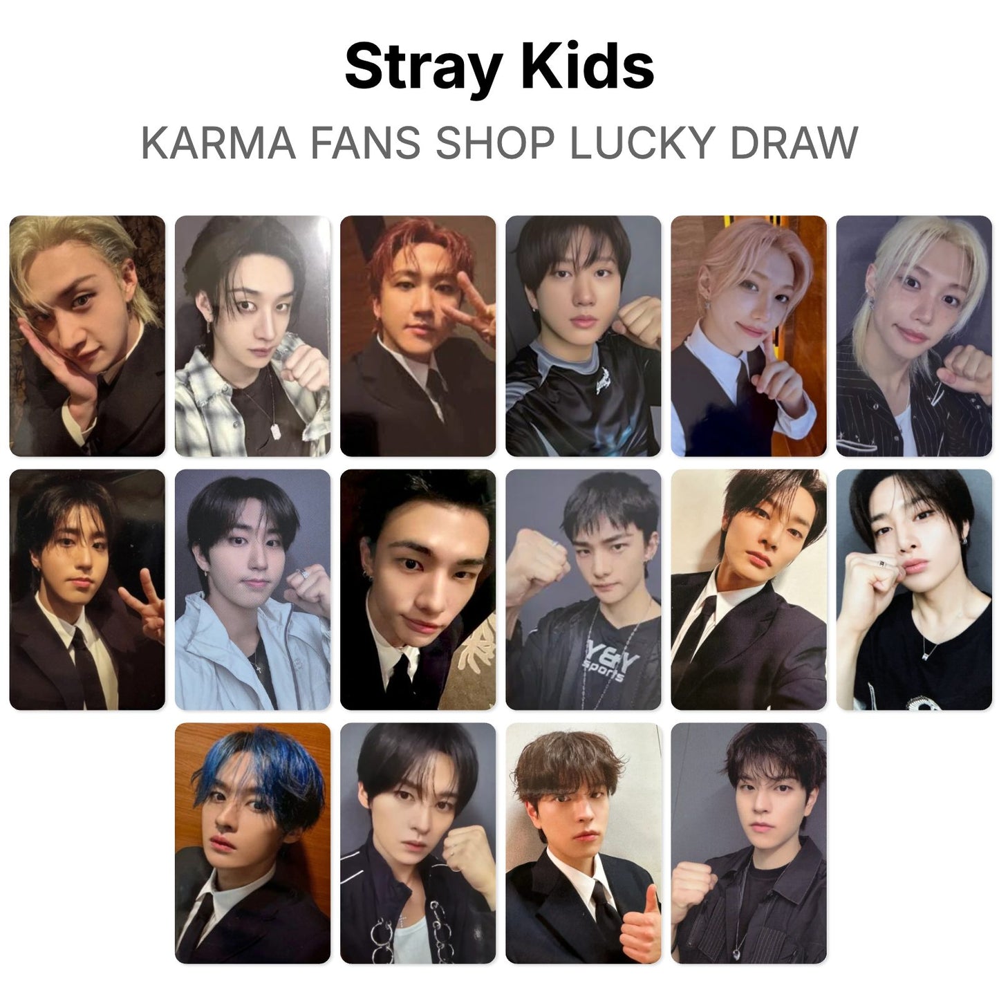 Stray Kids KARMA FANS SHOP LUCKY DRAW photocard oficial