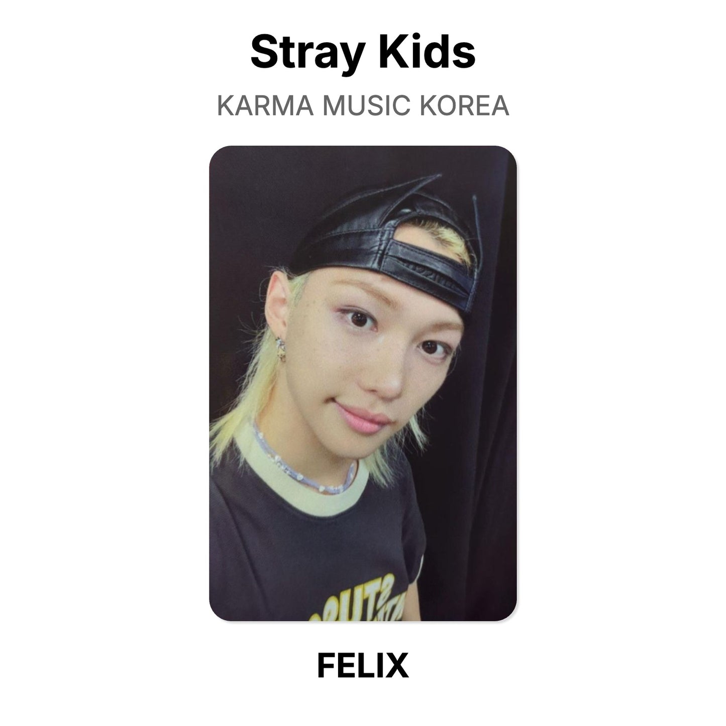 Stray Kids KARMA MUSIC KOREA virallinen Photocard