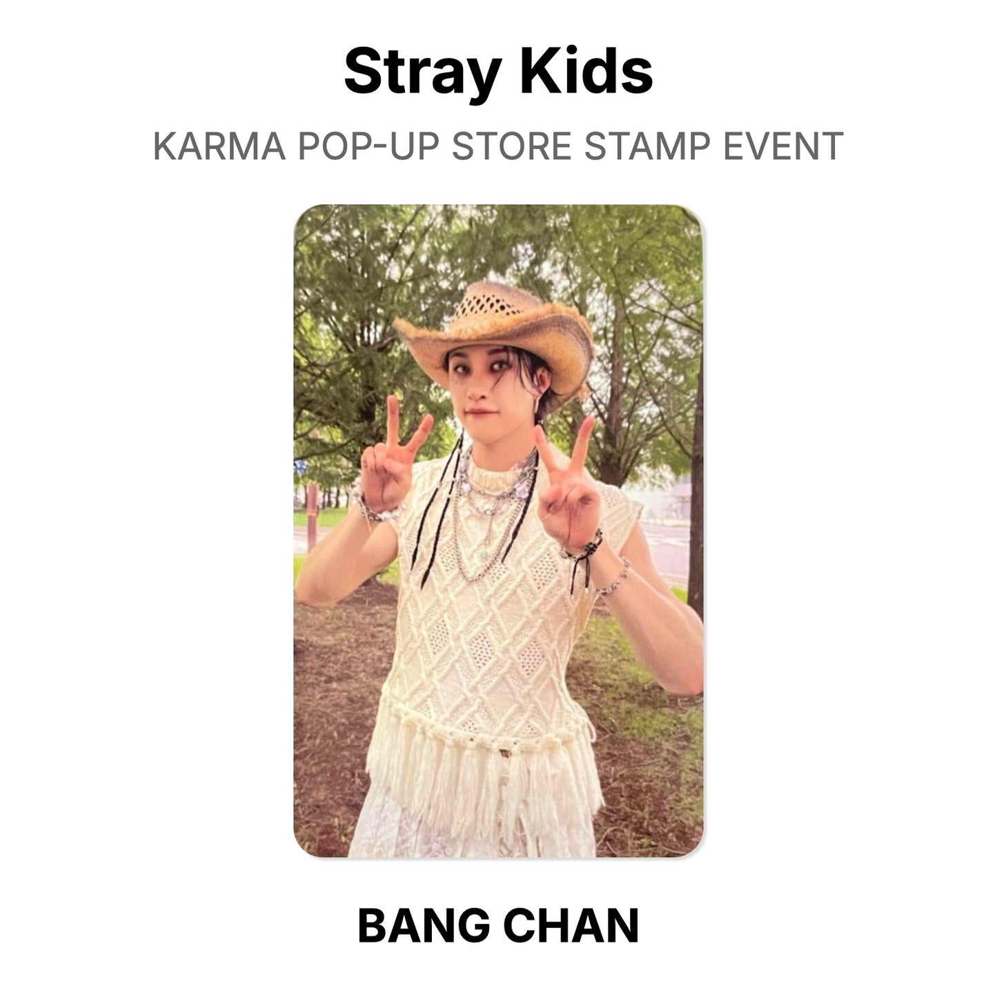 Stray Kids KARMA POP-UP STORE STAMP EVENT photocard oficial