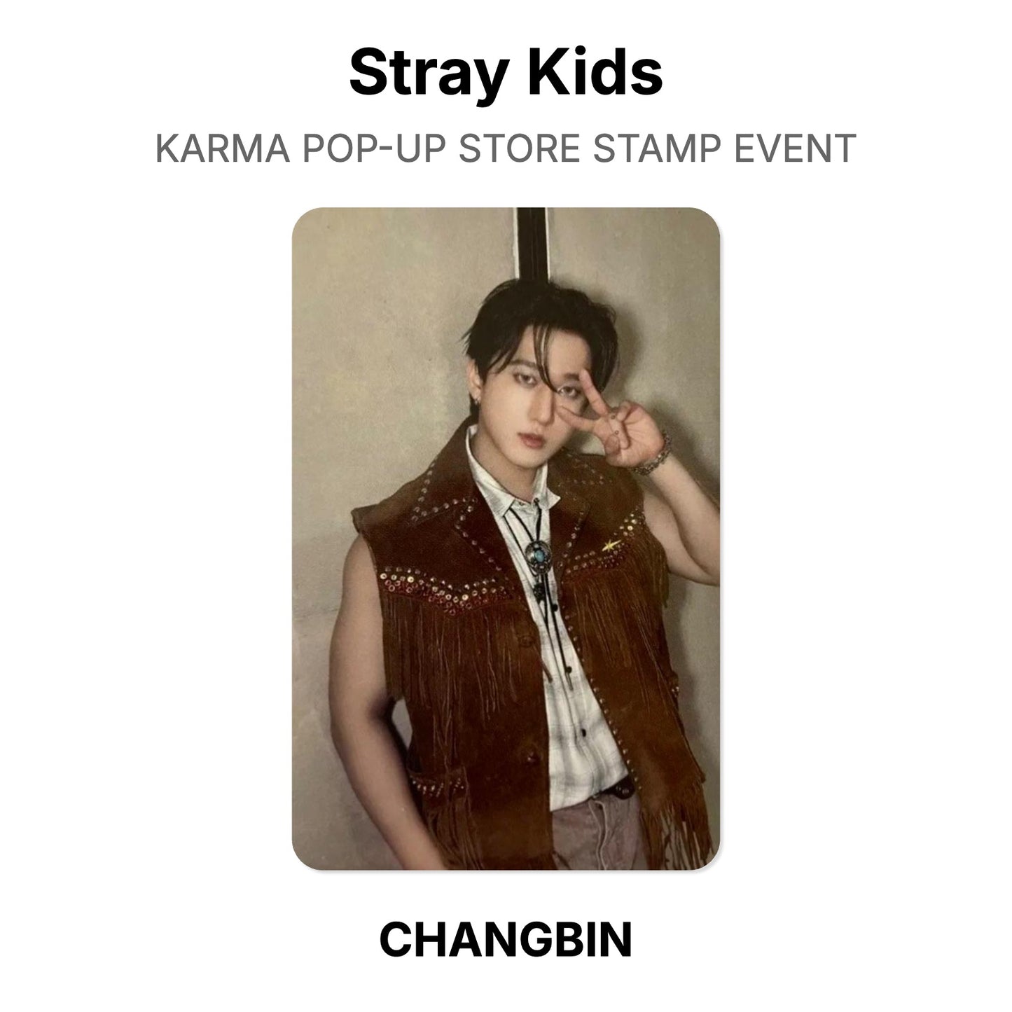 Stray Kids KARMA POP-UP STORE STAMP EVENT photocard oficial