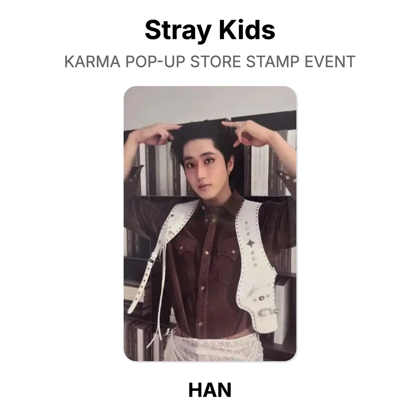 Stray Kids KARMA POP-UP STORE STAMP EVENT photocard oficial