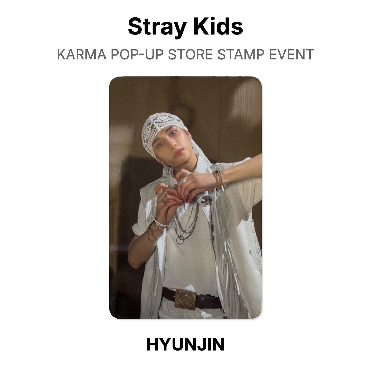 Stray Kids KARMA POP-UP STORE STAMP EVENT photocard oficial