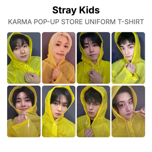 Stray Kids KARMA POP-UP STORE UNIFORM T-SHIRT Official Photocard