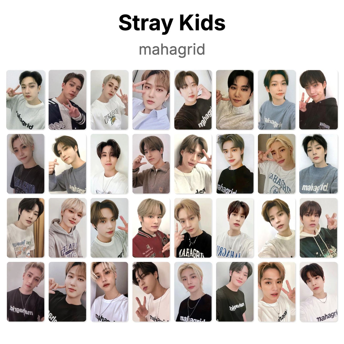Stray Kids mahagrid photocard oficial