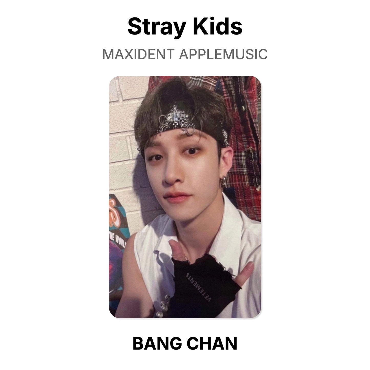 Stray Kids MAXIDENT APPLEMUSIC Official Photocard