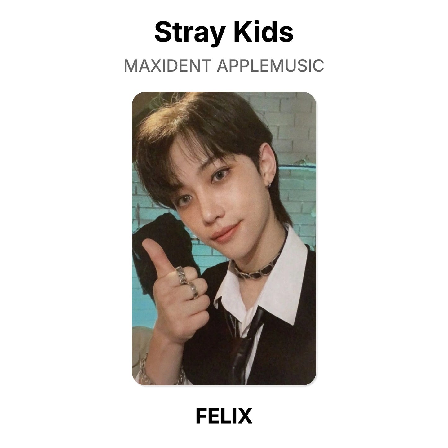 Stray Kids MAXIDENT APPLEMUSIC Official Photocard