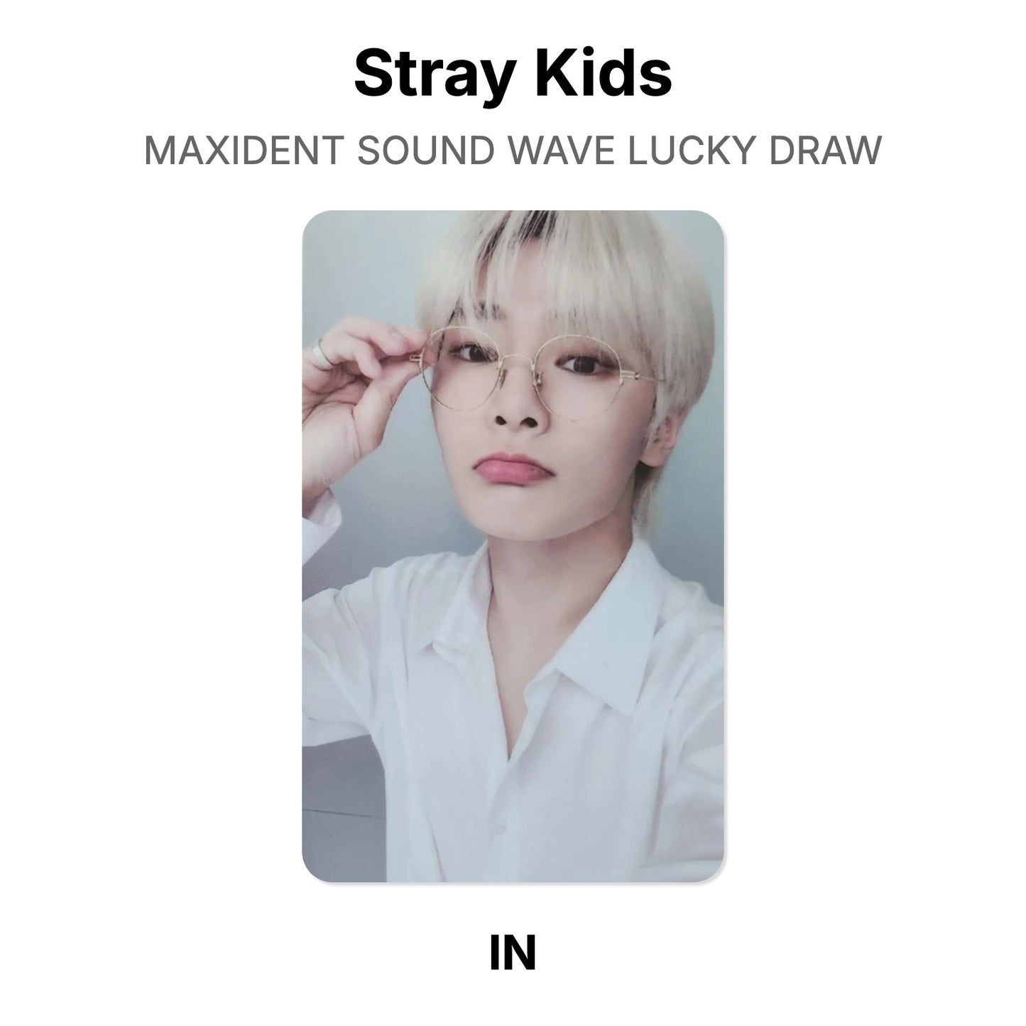 Stray Kids MAXIDENT SOUND WAVE LUCKY DRAW Official Photocard