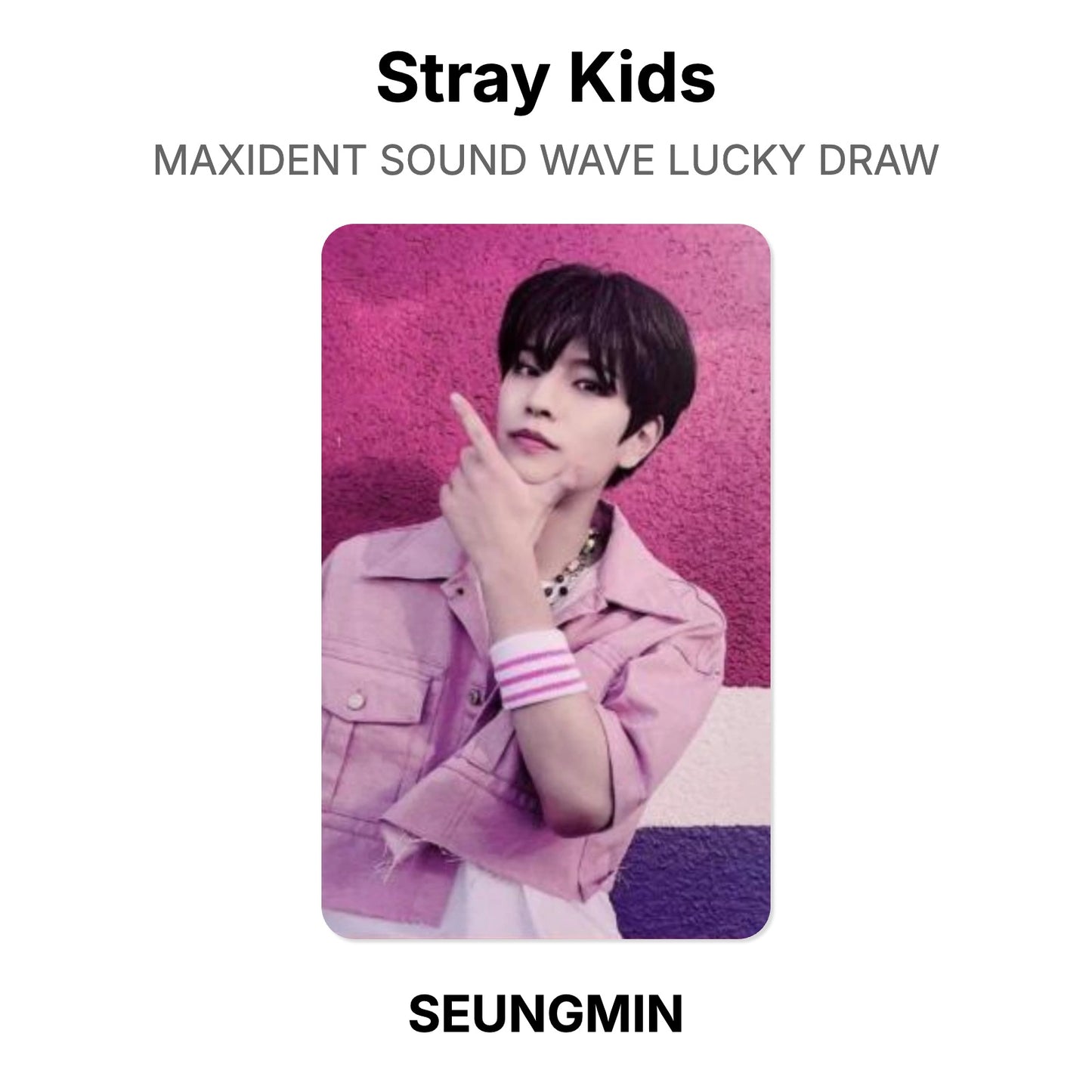 Stray Kids MAXIDENT SOUND WAVE LUCKY DRAW Official Photocard