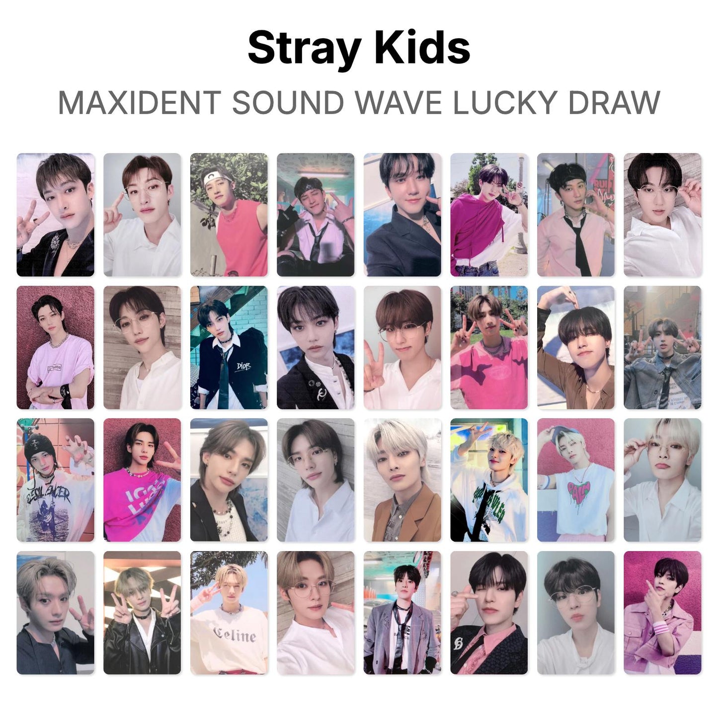 Stray Kids MAXIDENT SOUND WAVE LUCKY DRAW Official Photocard