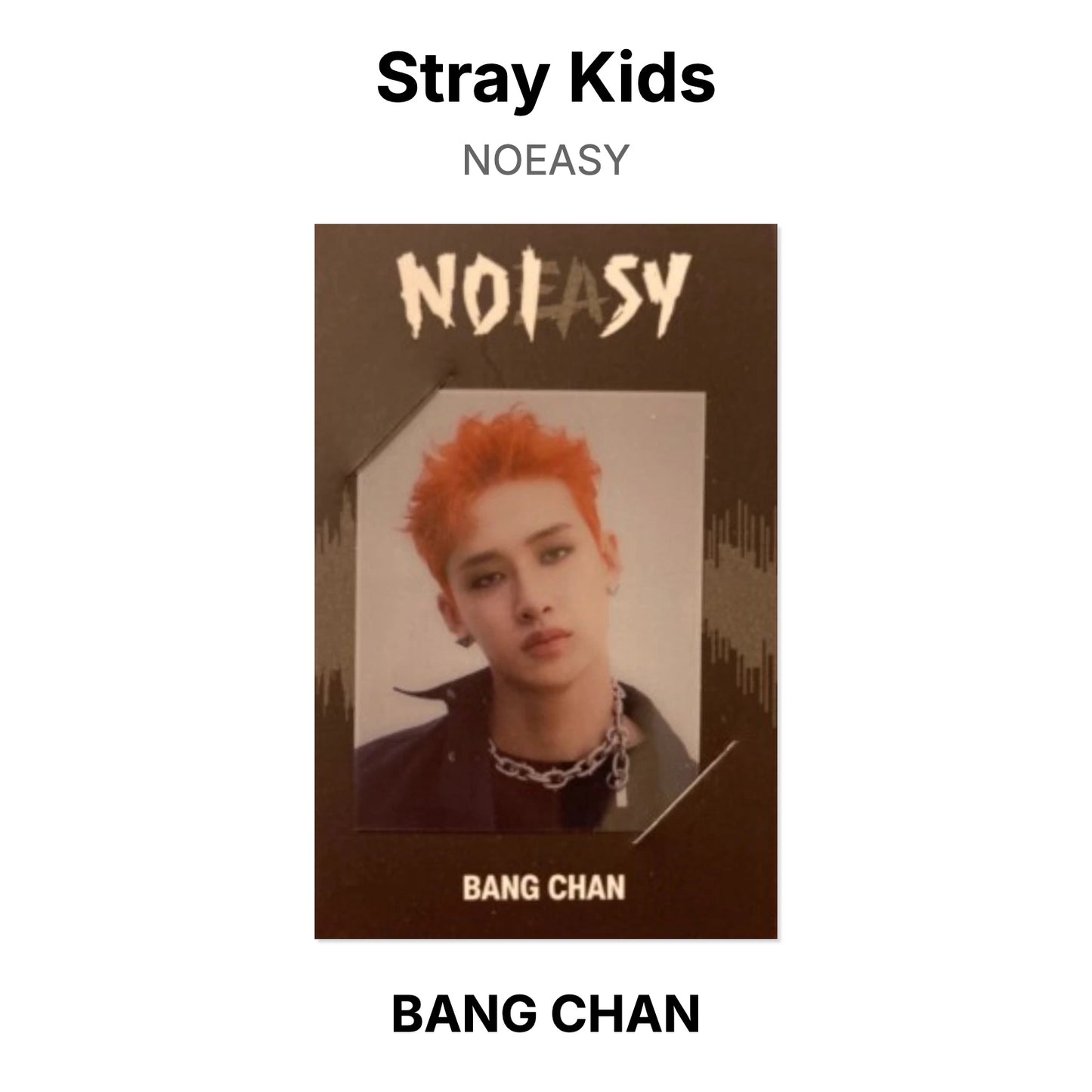 Stray Kids NOEASY photocard oficial