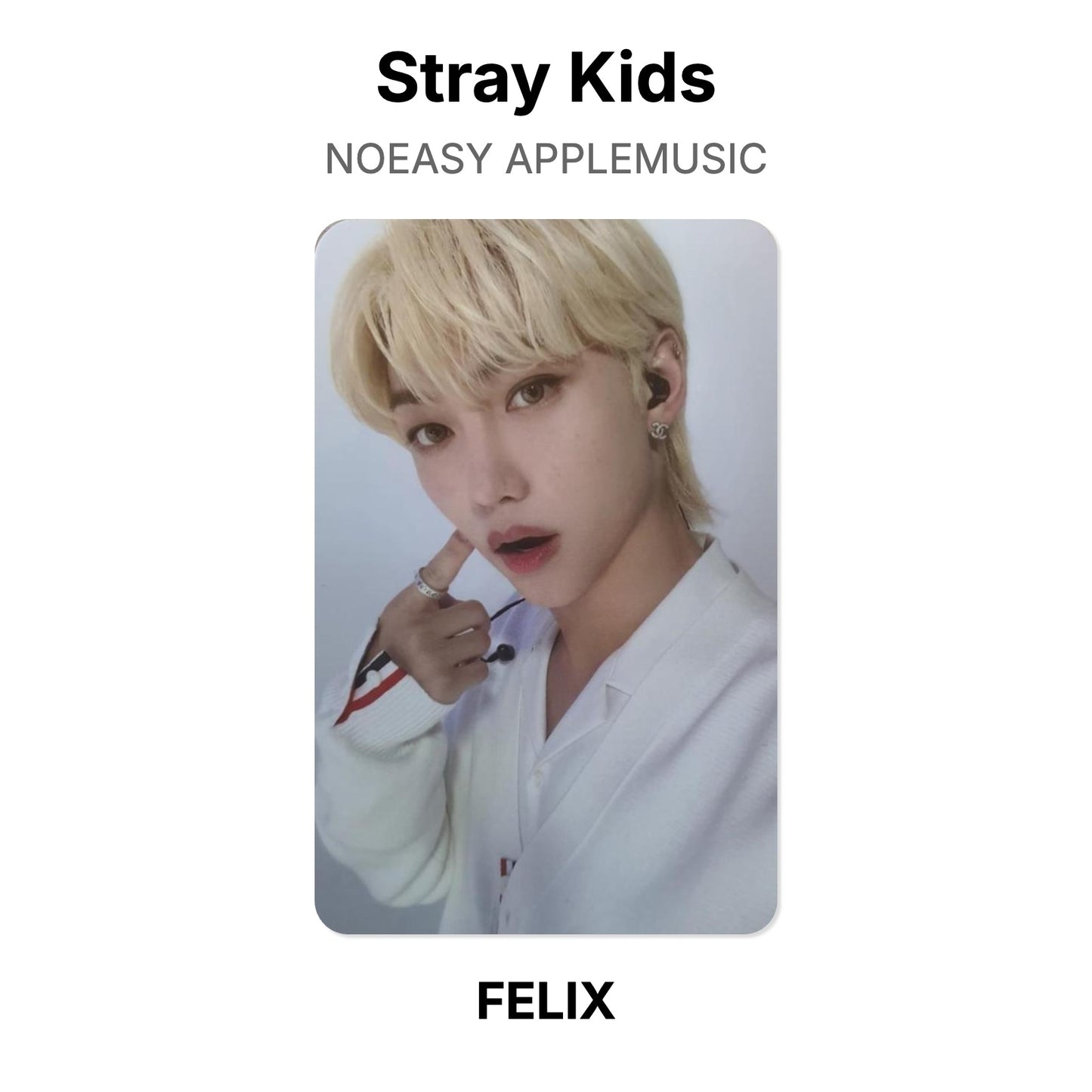 Stray Kids NOEASY APPLEMUSIC Official Photocard