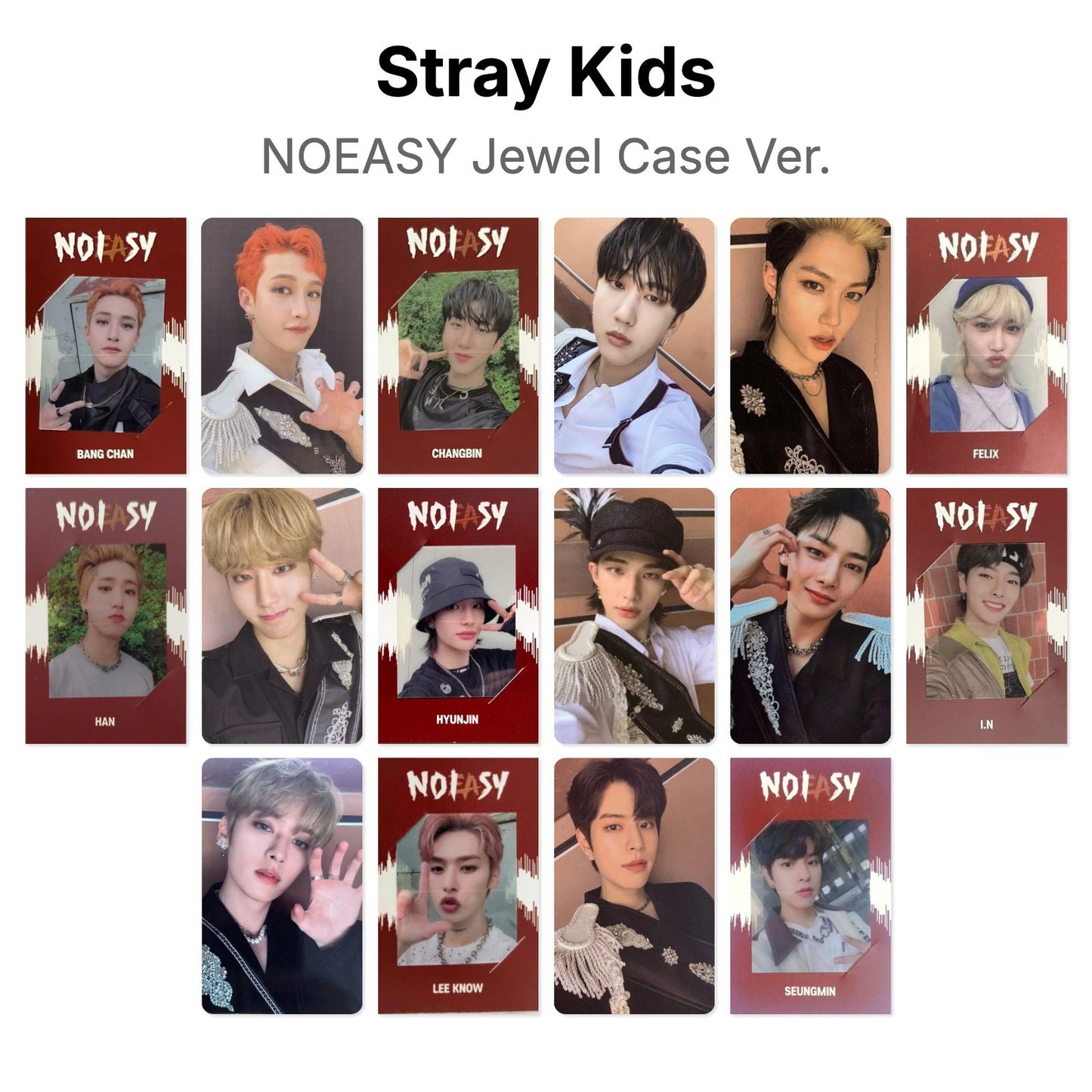 Stray Kids NOEASY Jewel Case Ver. photocard oficial
