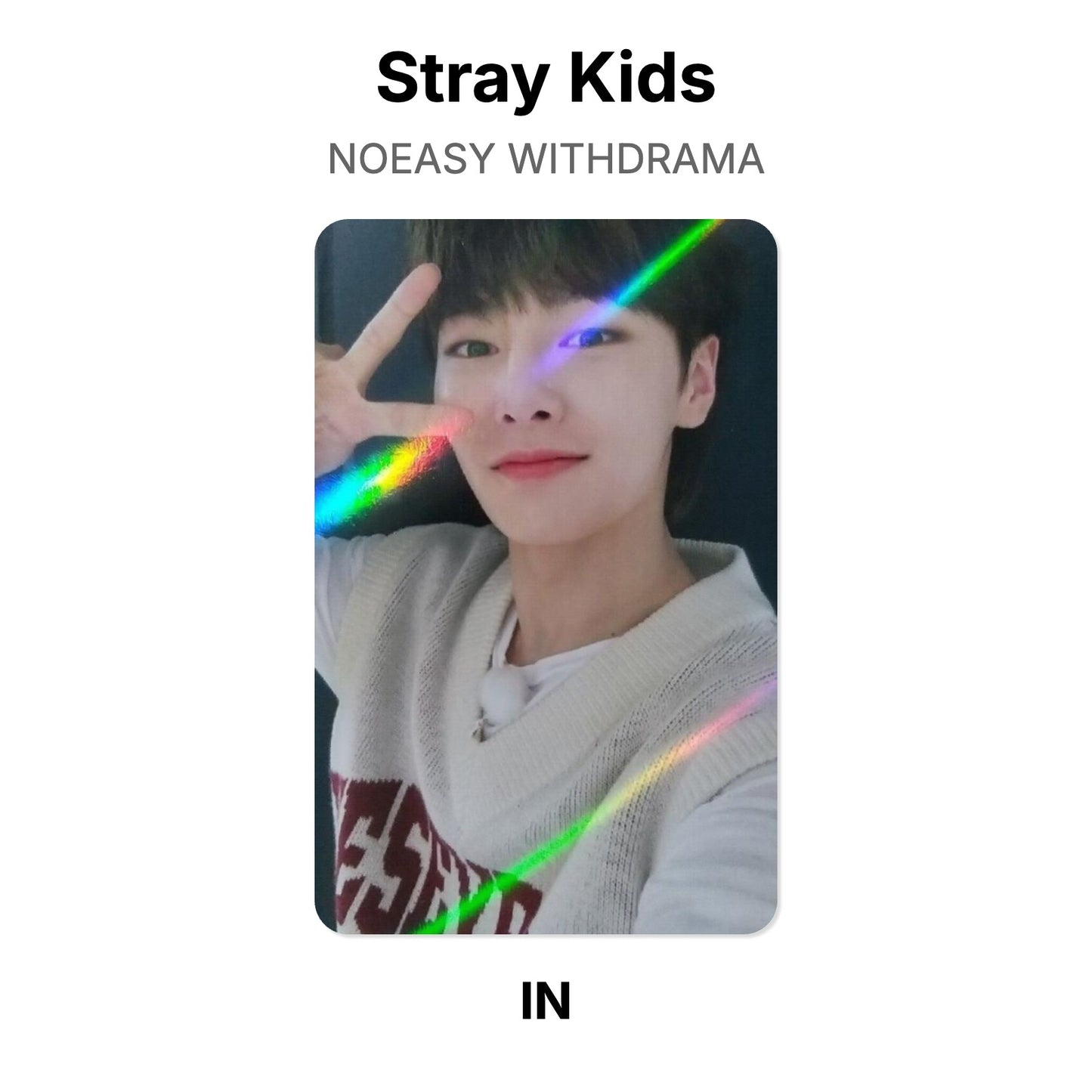 Stray Kids NOEASY WITHDRAMA photocard ufficiale
