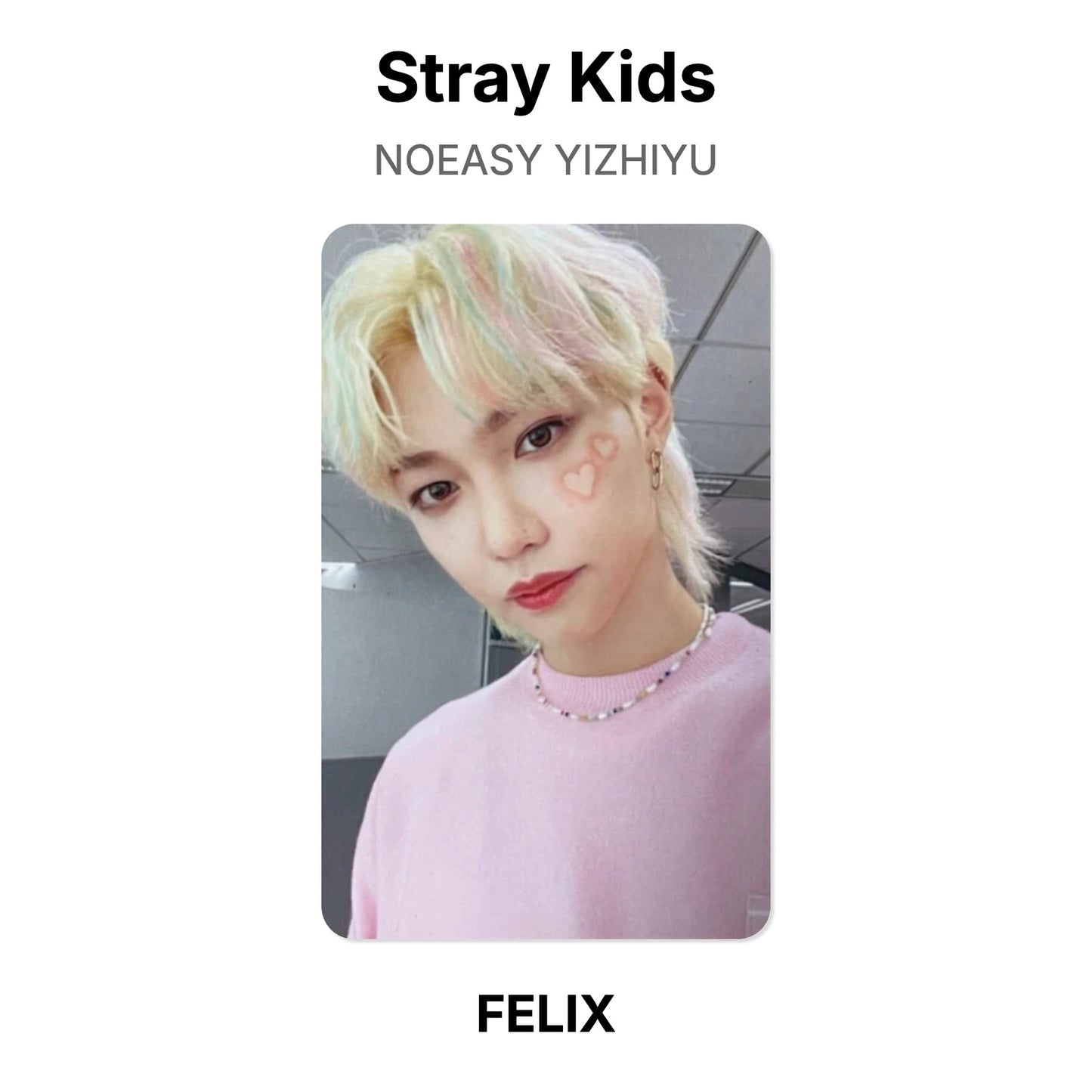 Stray Kids NOEASY YIZHIYU Official Photocard