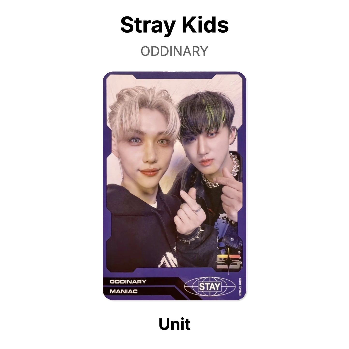 Stray Kids ODDINARY photocard oficial