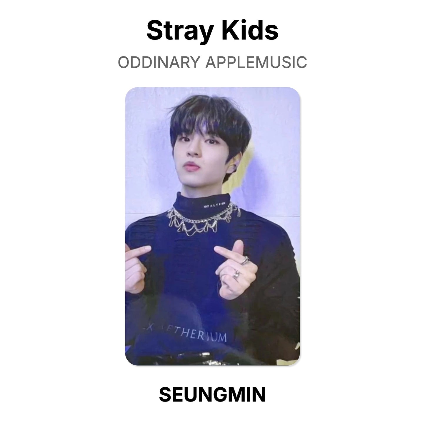 Stray Kids ODDINARY APPLEMUSIC virallinen Photocard