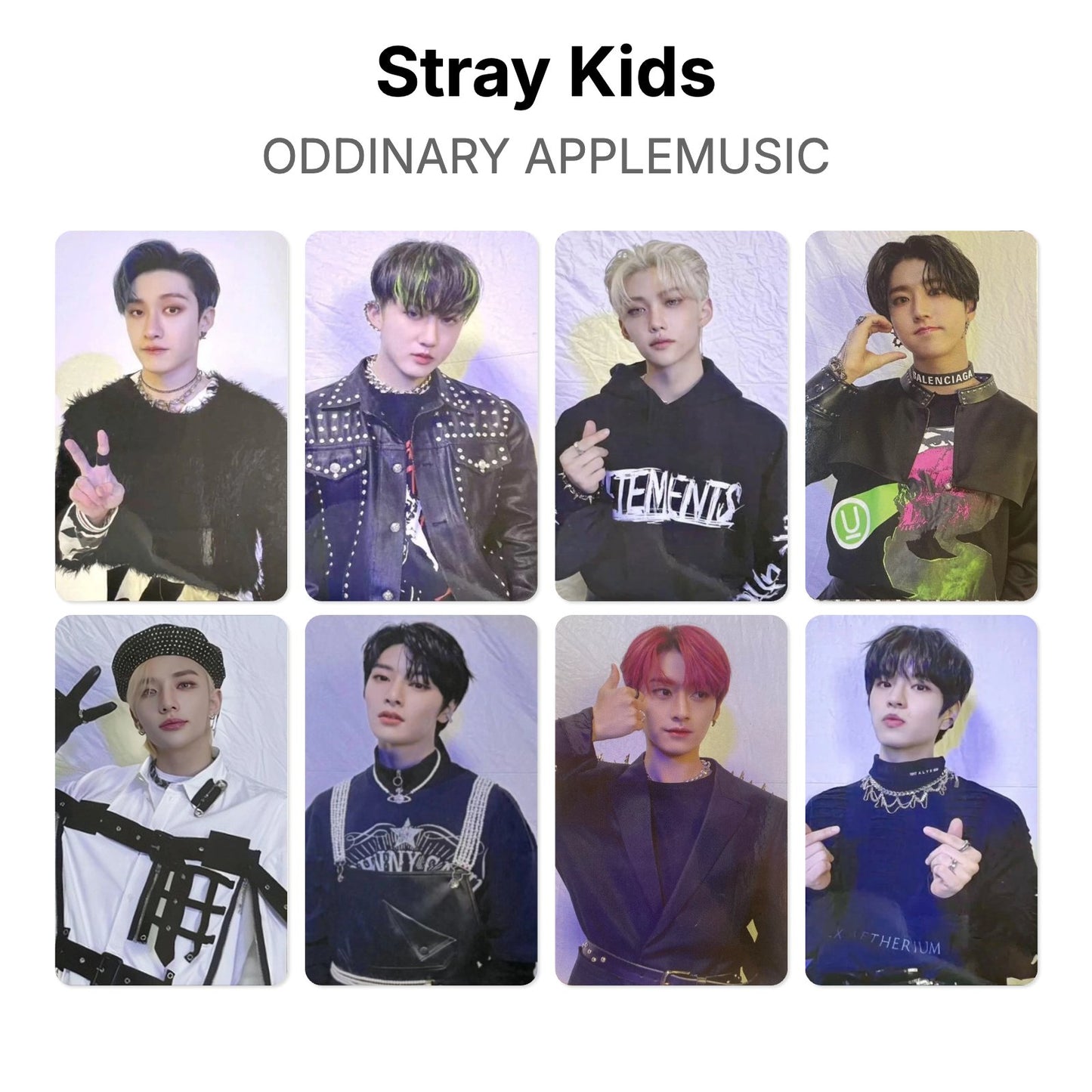 Stray Kids ODDINARY APPLEMUSIC virallinen Photocard