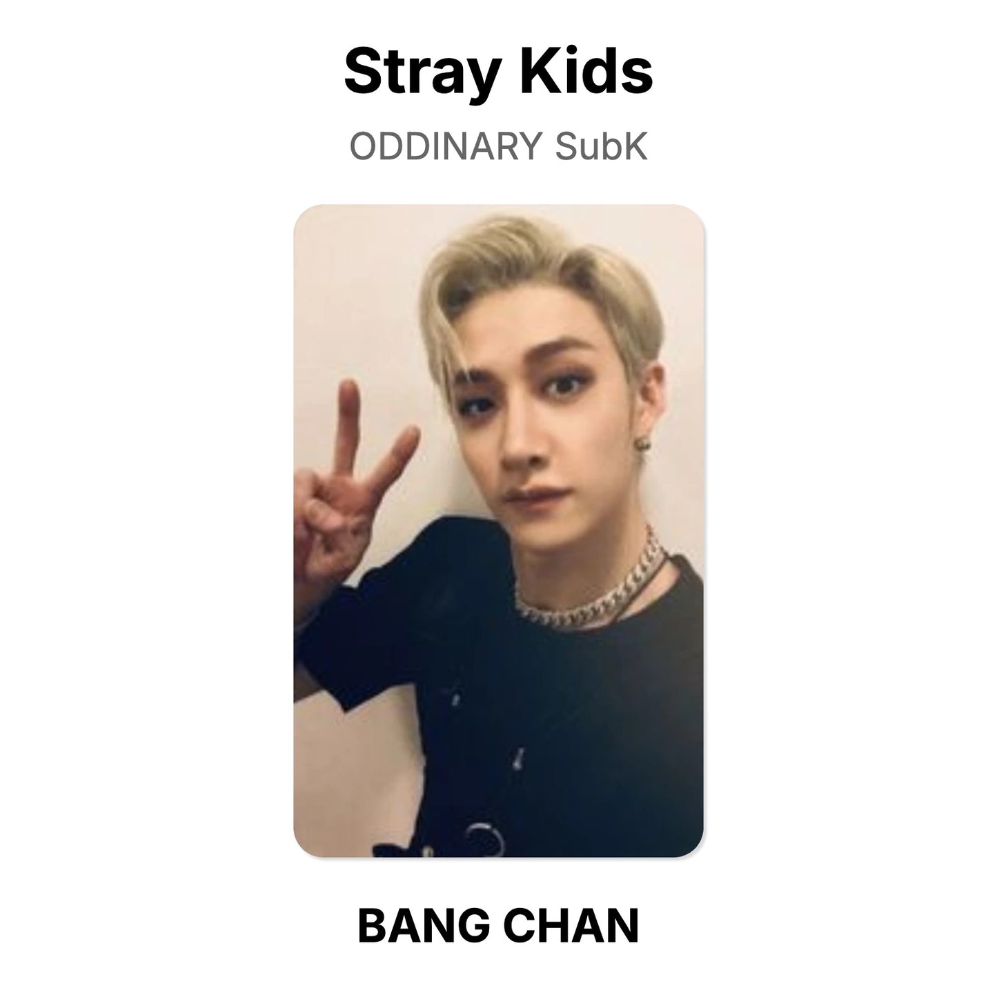 Stray Kids ODDINARY SubK virallinen Photocard