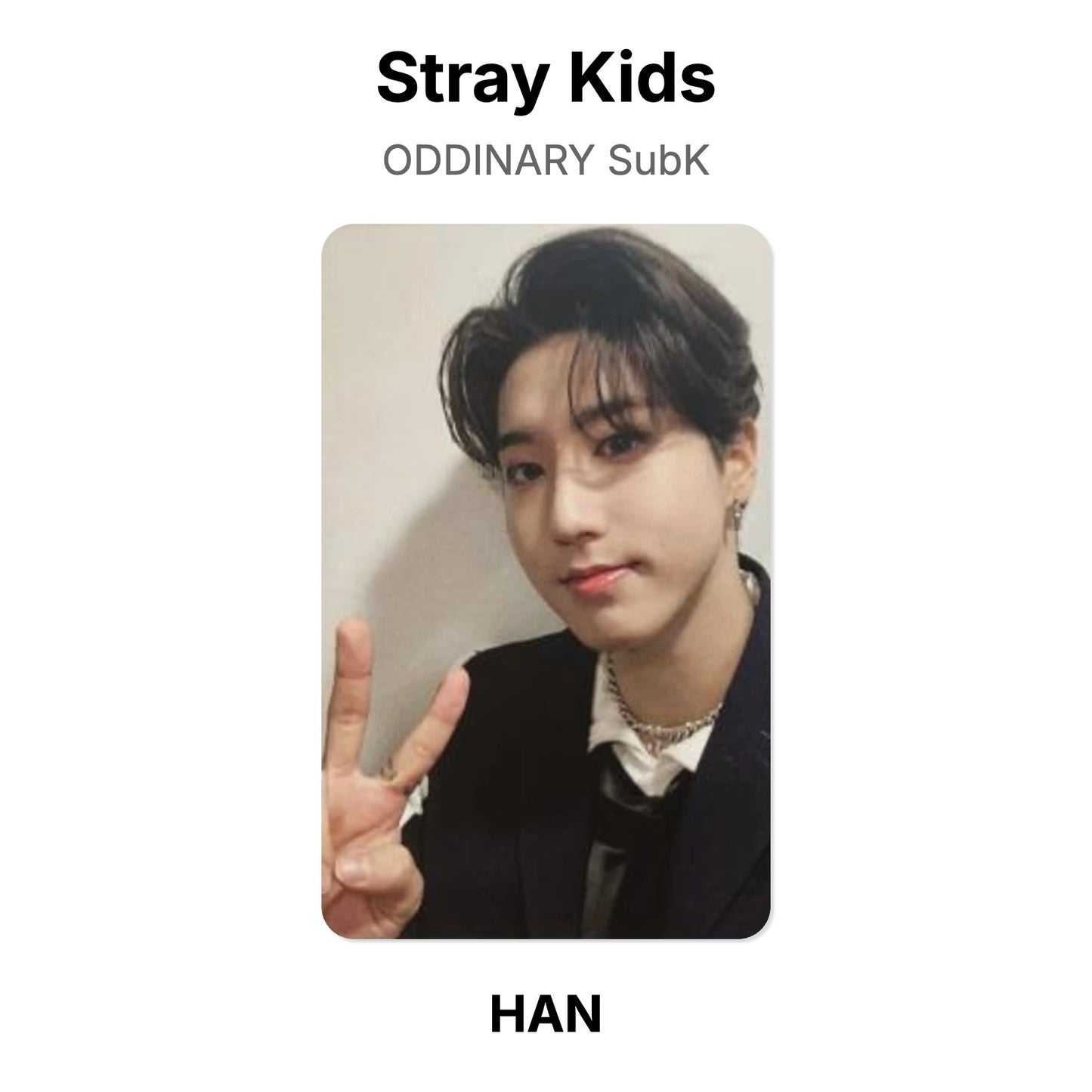 Stray Kids ODDINARY SubK virallinen Photocard