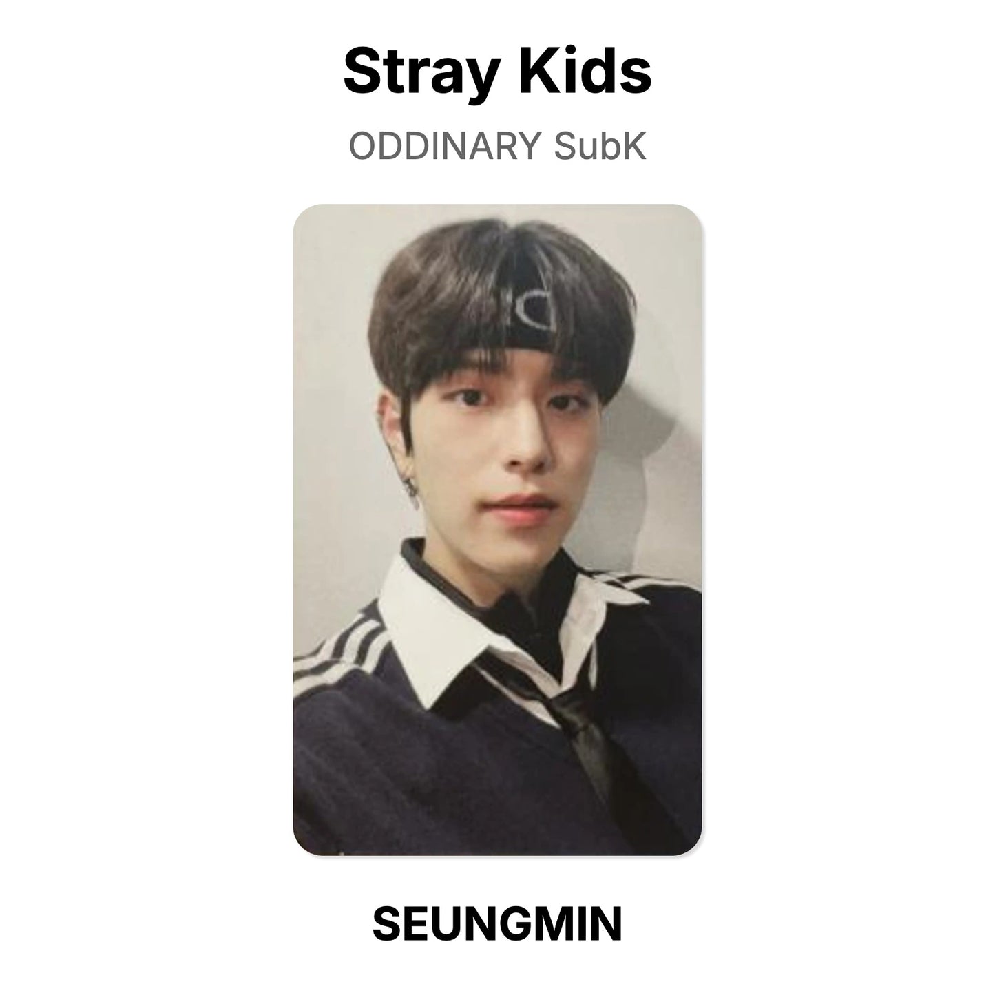 Stray Kids ODDINARY SubK virallinen Photocard